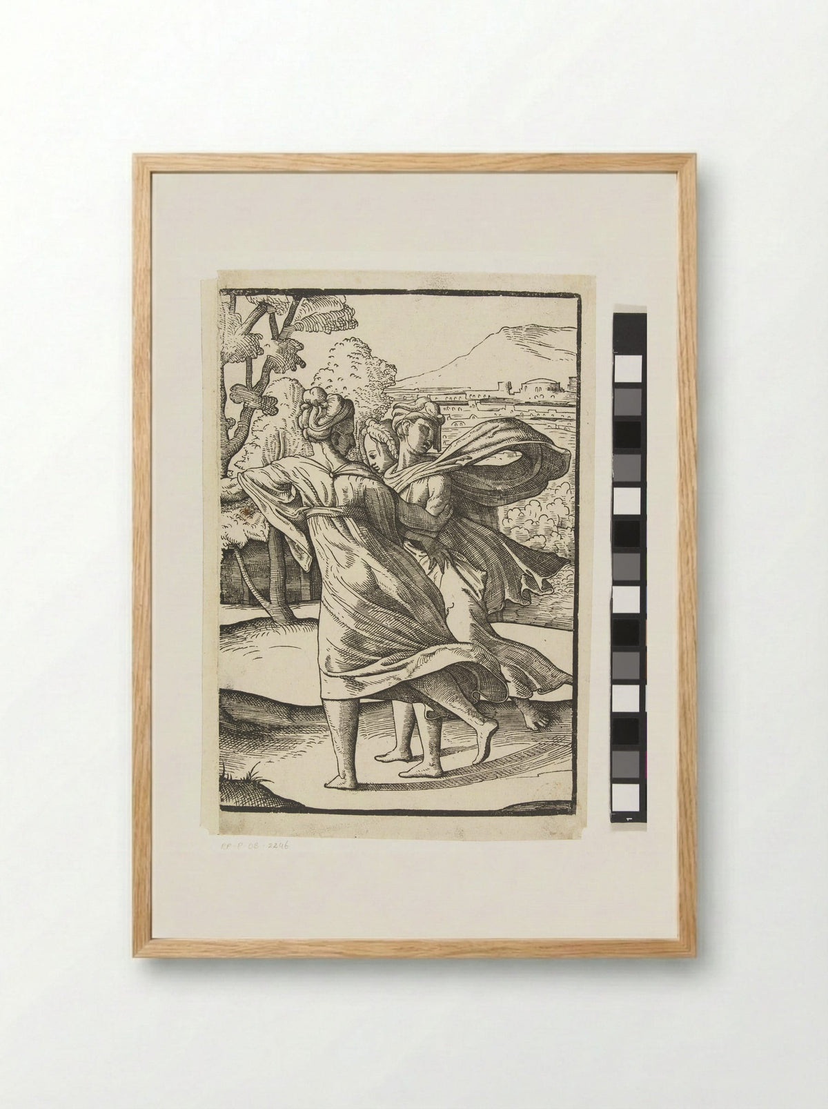 Drie rennende vrouwen (Three Running Women) - Jan Ewoutsz. - Framed Print Wood