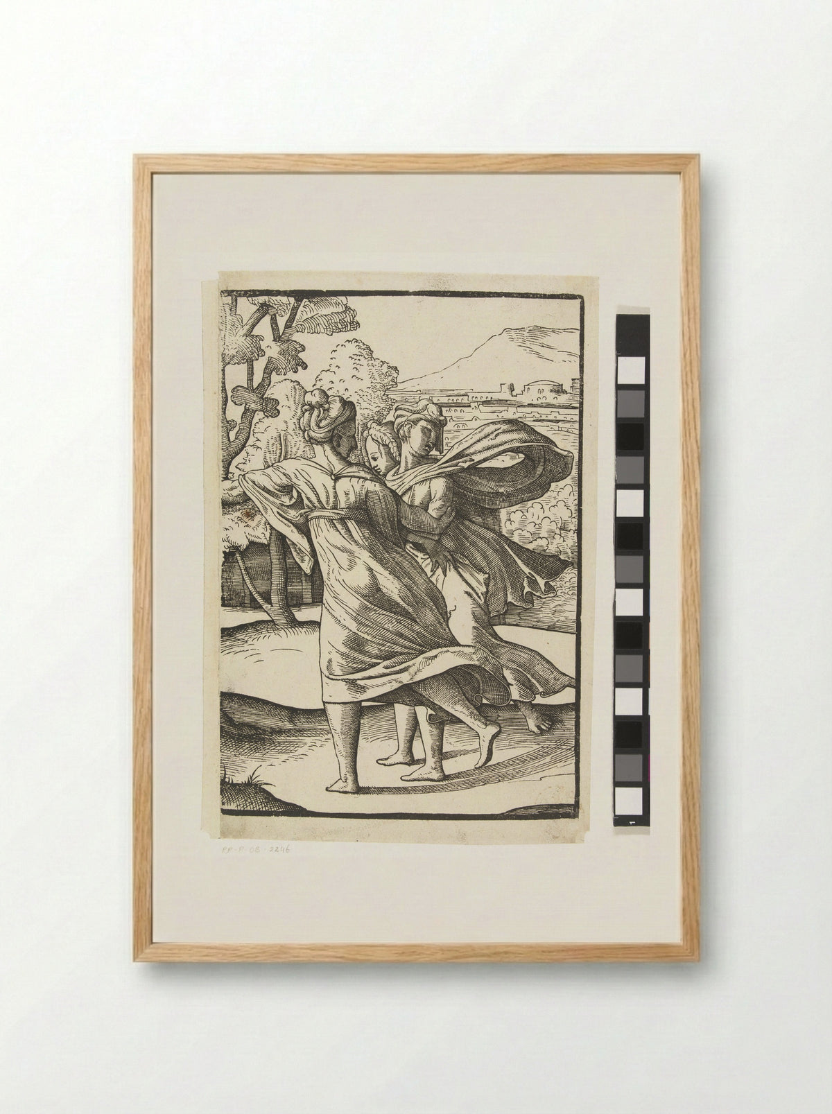 Drie rennende vrouwen (Three Running Women) - Jan Ewoutsz. - Framed Print Wood