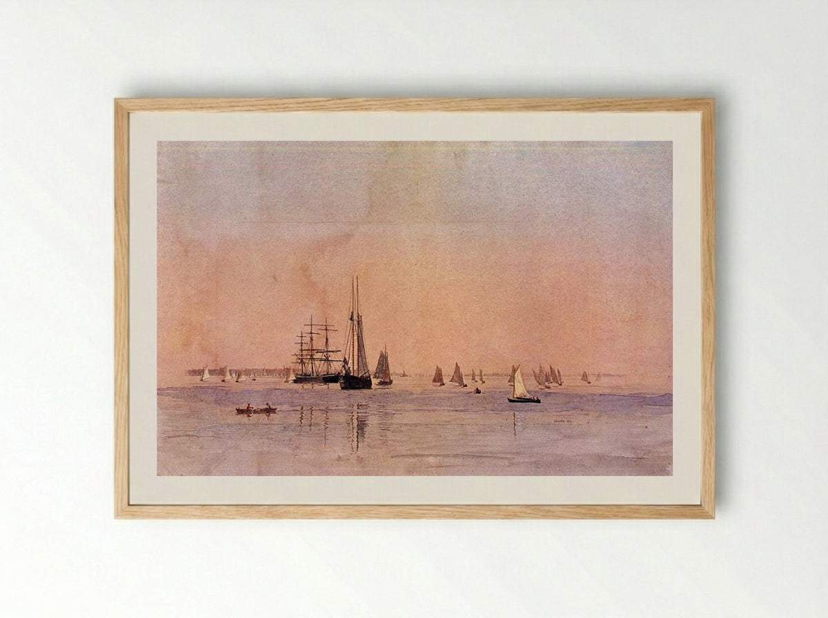 Drifting - Thomas Eakins - Framed Print Wood