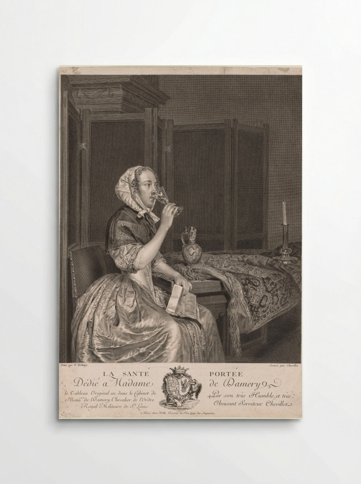 Drinking a Toast - Gerard ter Borch - Poster