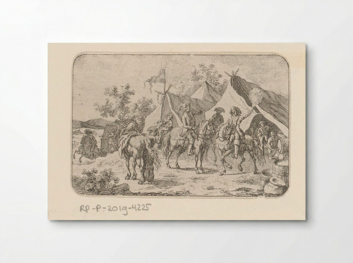 Dronken soldaten in legerkamp - Jacob Elias van Varelen - Poster