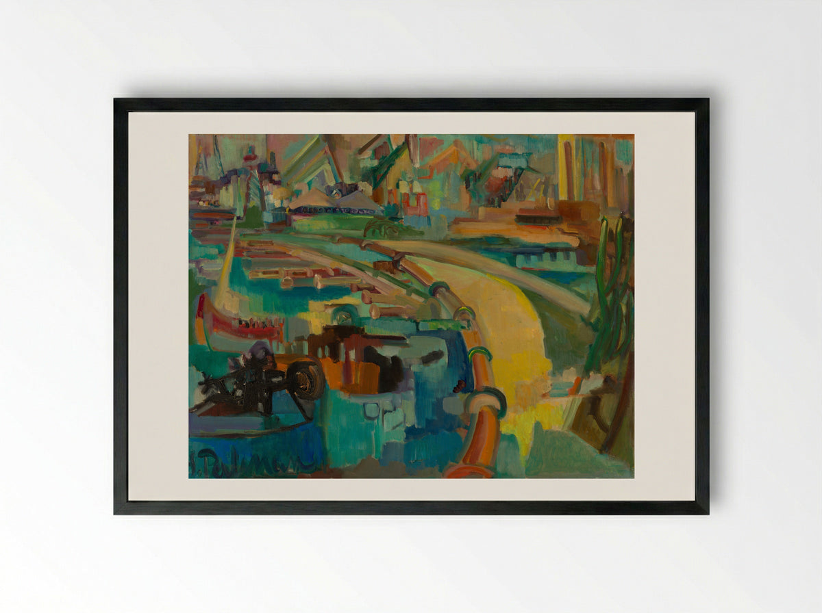 Droogdok op Curaçao - Suzanne Perlman - Framed Print Black