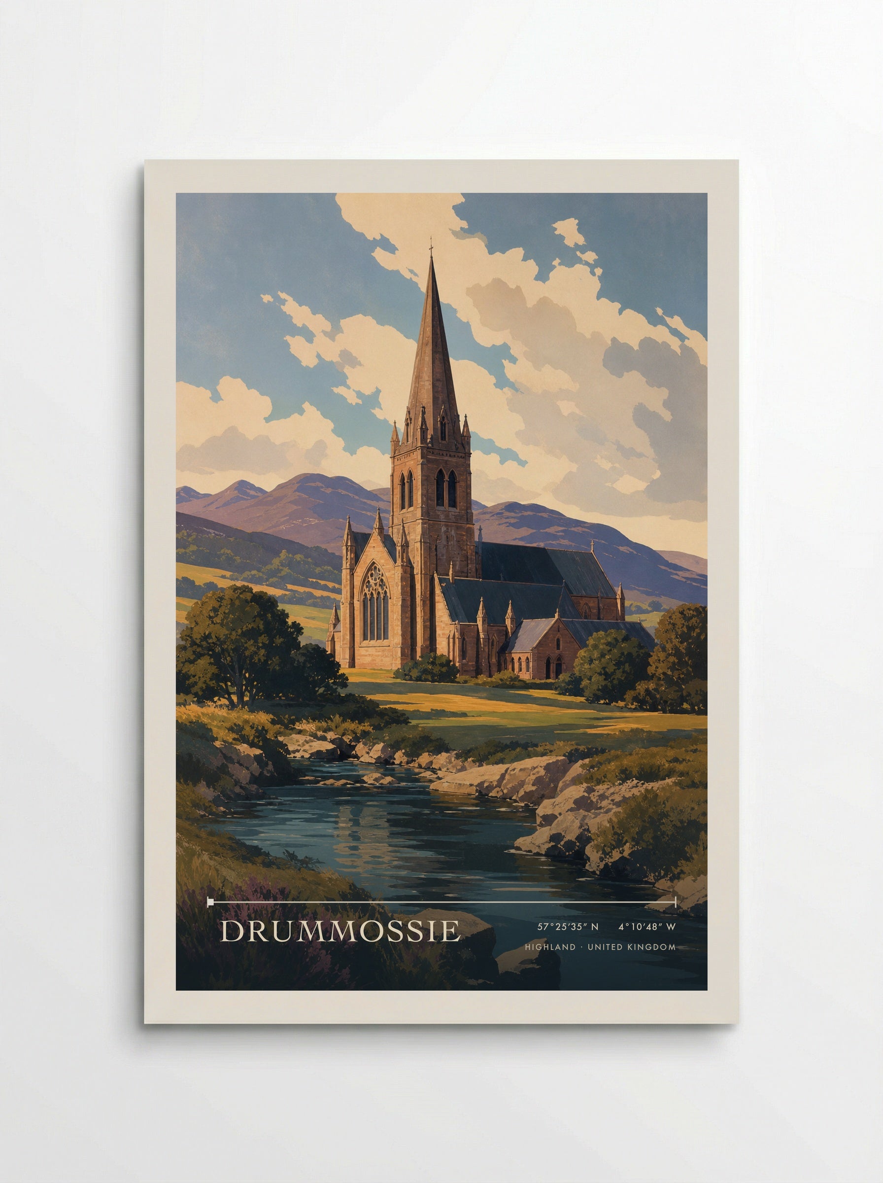 Drummossie Highland United Kingdom Travel Poster - Poster