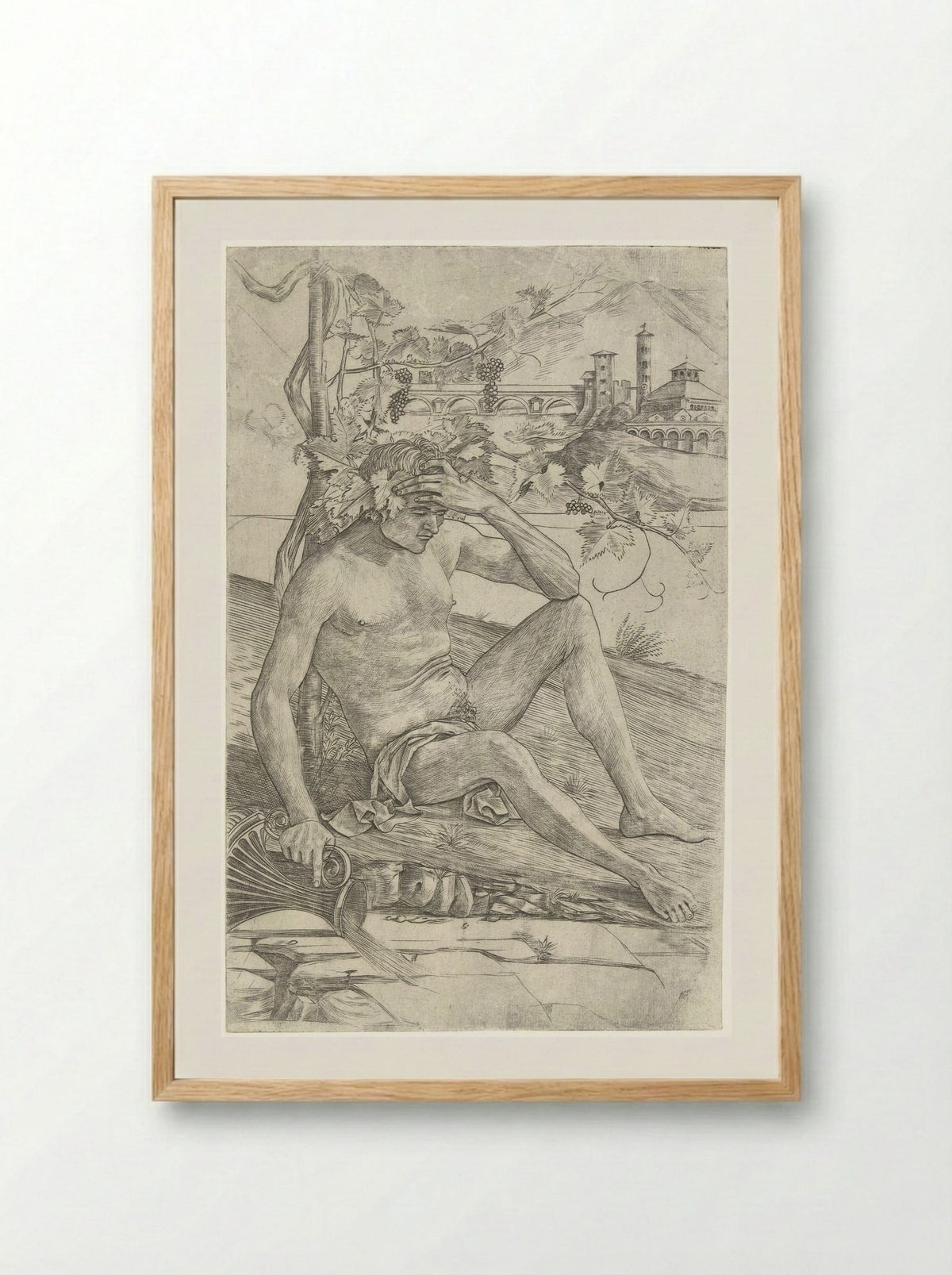 Drunken Bacchus - Girolamo Mocetto - Framed Print Wood