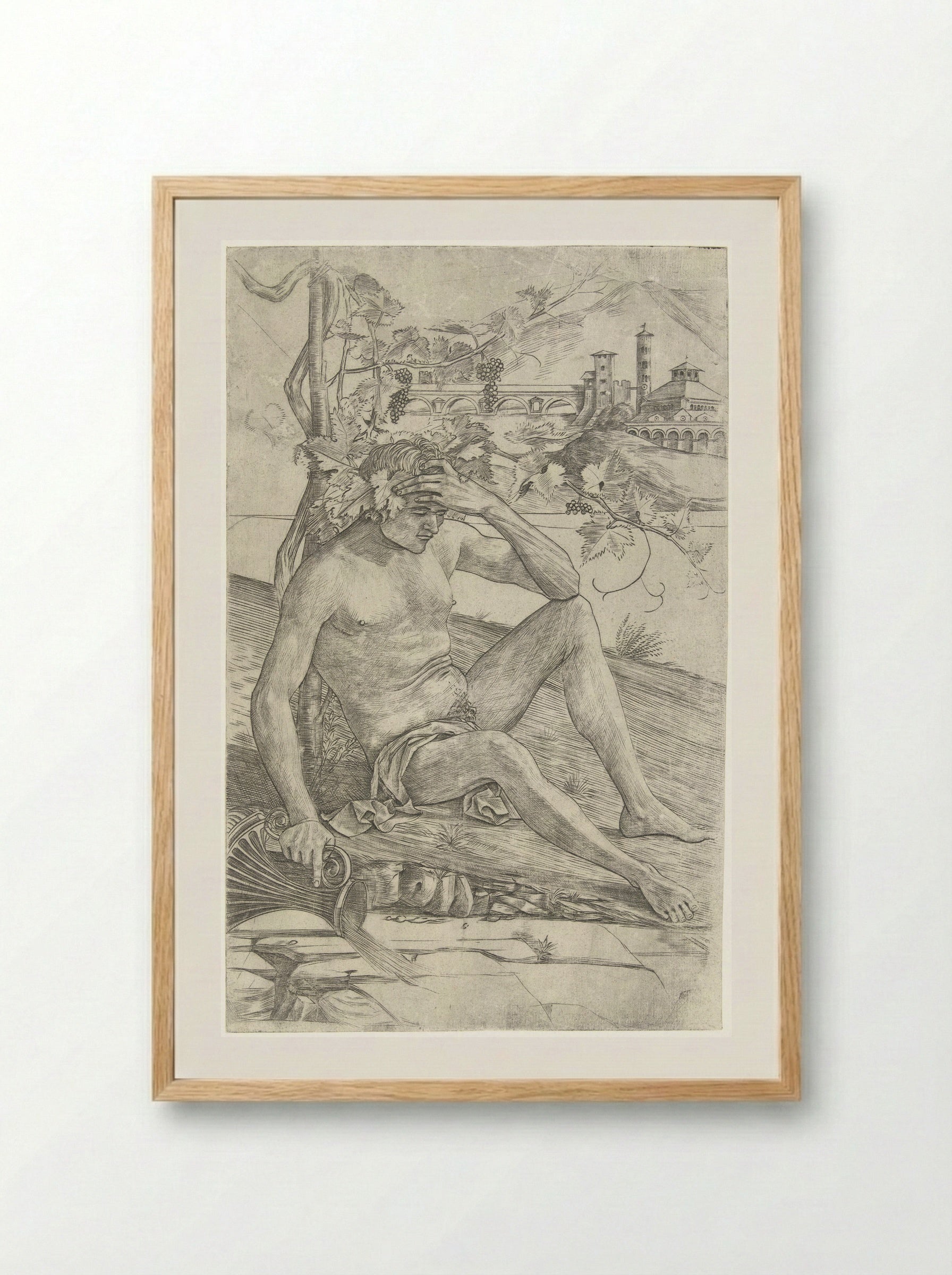 Drunken Bacchus - Girolamo Mocetto - Framed Print Wood