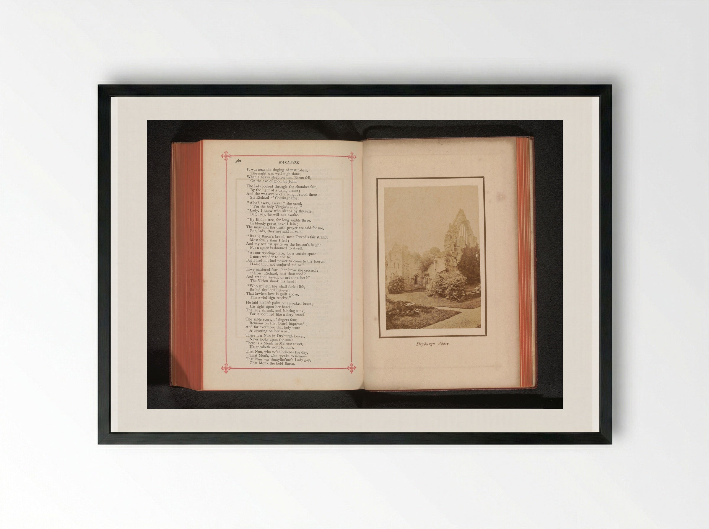 Dryburgh Abbey - George Washington Wilson - Framed Print Black