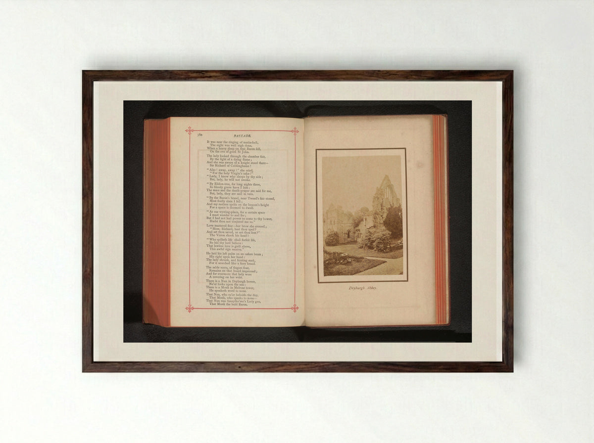 Dryburgh Abbey - George Washington Wilson - Framed Print Dark Wood