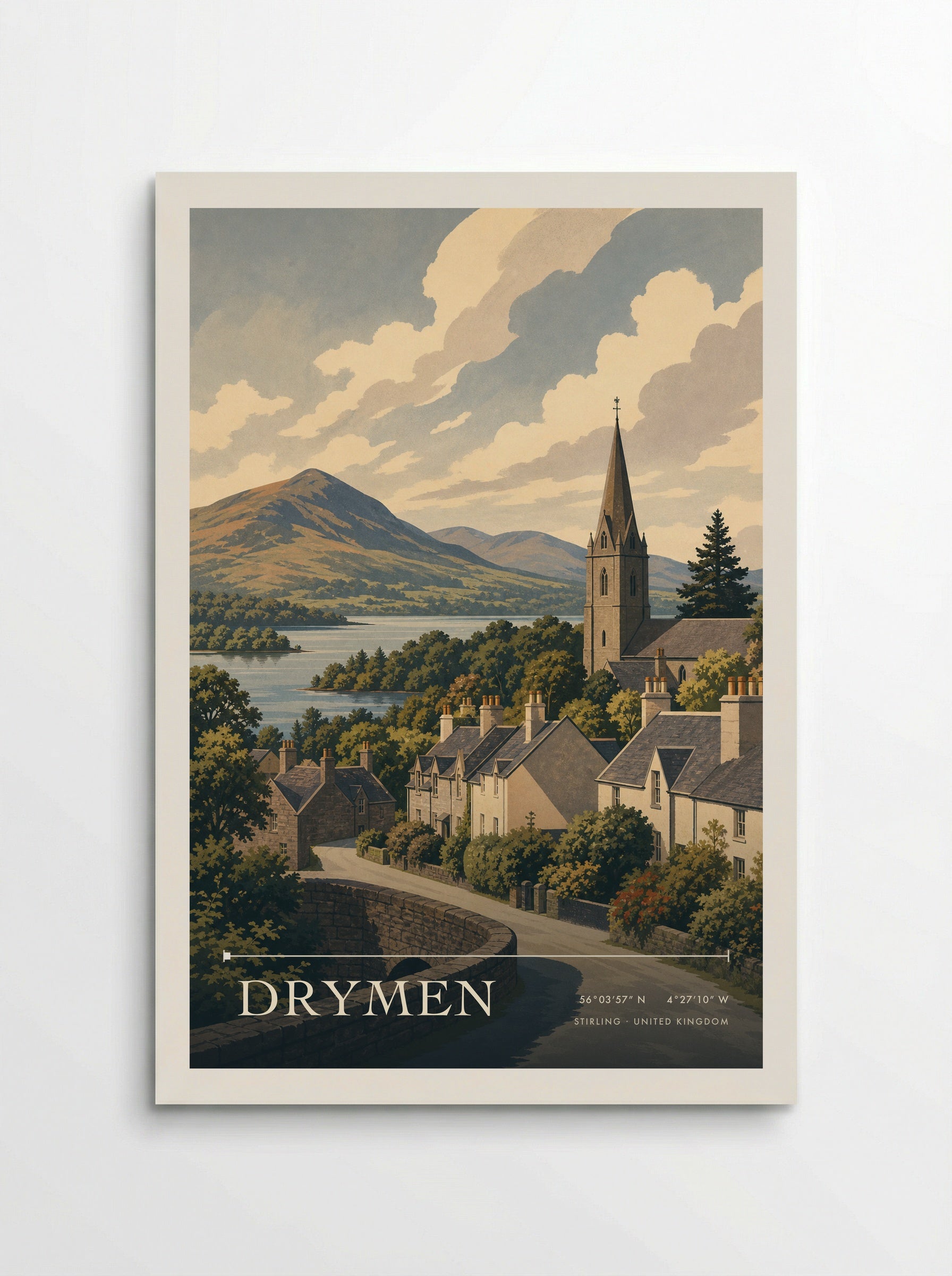 Drymen Stirling United Kingdom Travel Poster - Poster