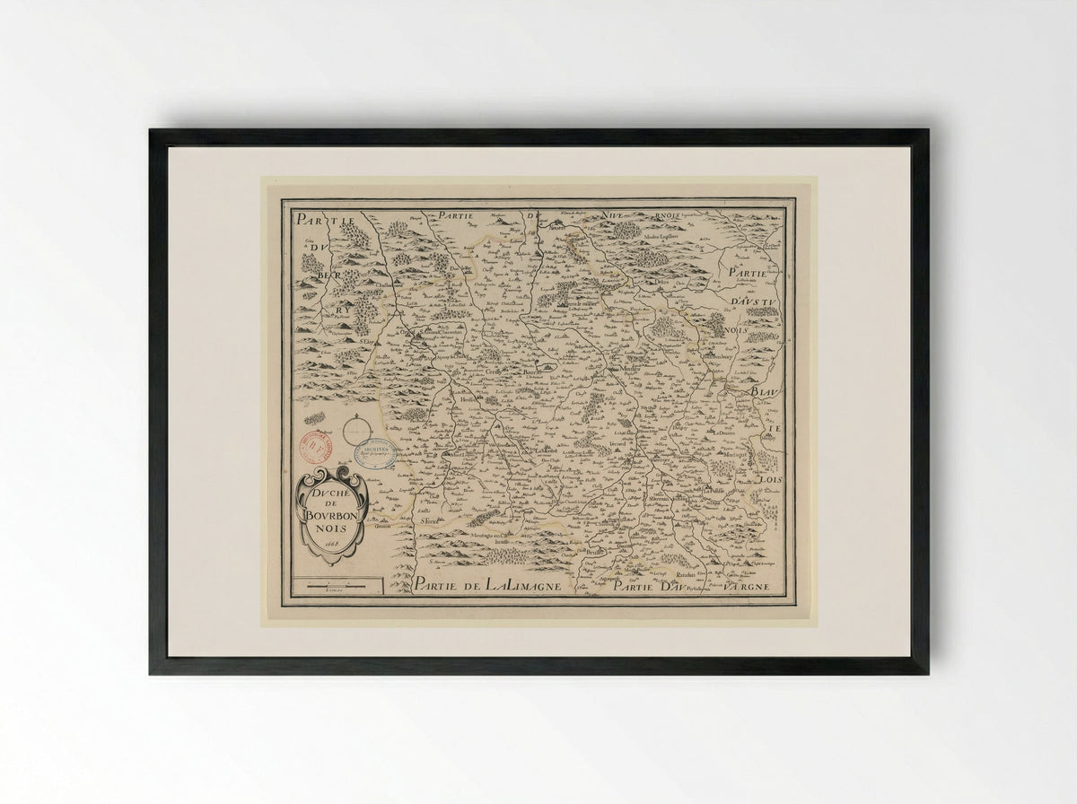 Duché de Bourbonnois - Pierre Mariette (I) - Framed Print Black