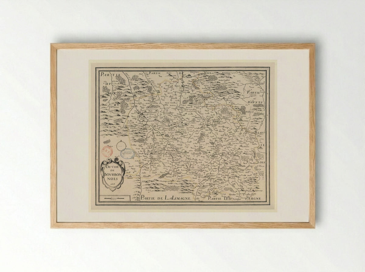 Duché de Bourbonnois - Pierre Mariette (I) - Framed Print Wood