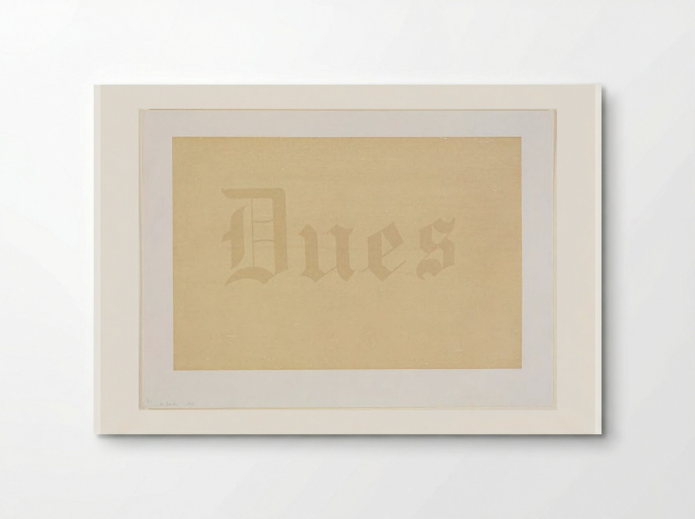 Dues - Edward Ruscha - Poster
