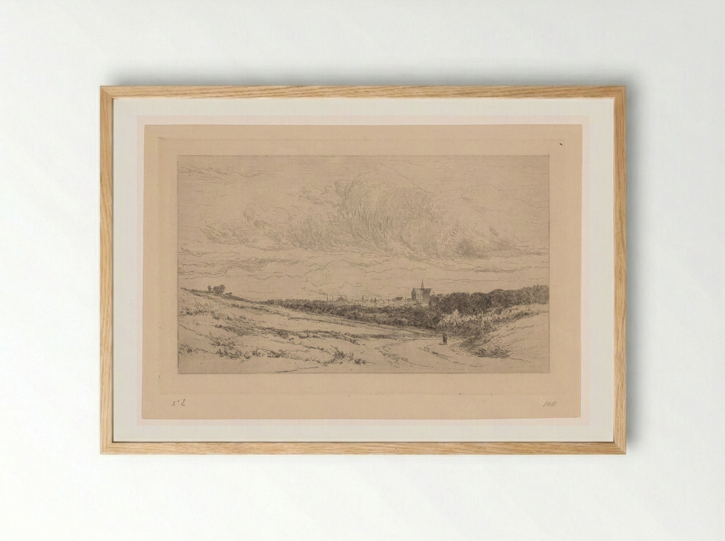 Duinlandschap bij Haarlem - Carel Nicolaas Storm van 's-Gravesande - Framed Print Wood
