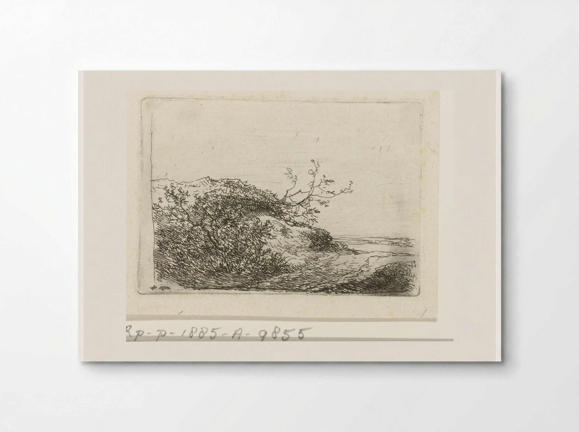 Duinlandschap met struiken - Andreas Schelfhout - Poster