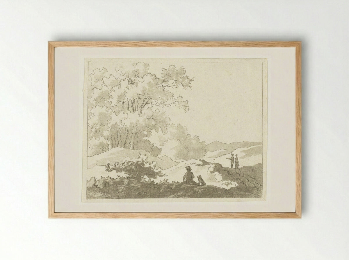 Duinlandschap - Anthonie van den Bos - Framed Print Wood