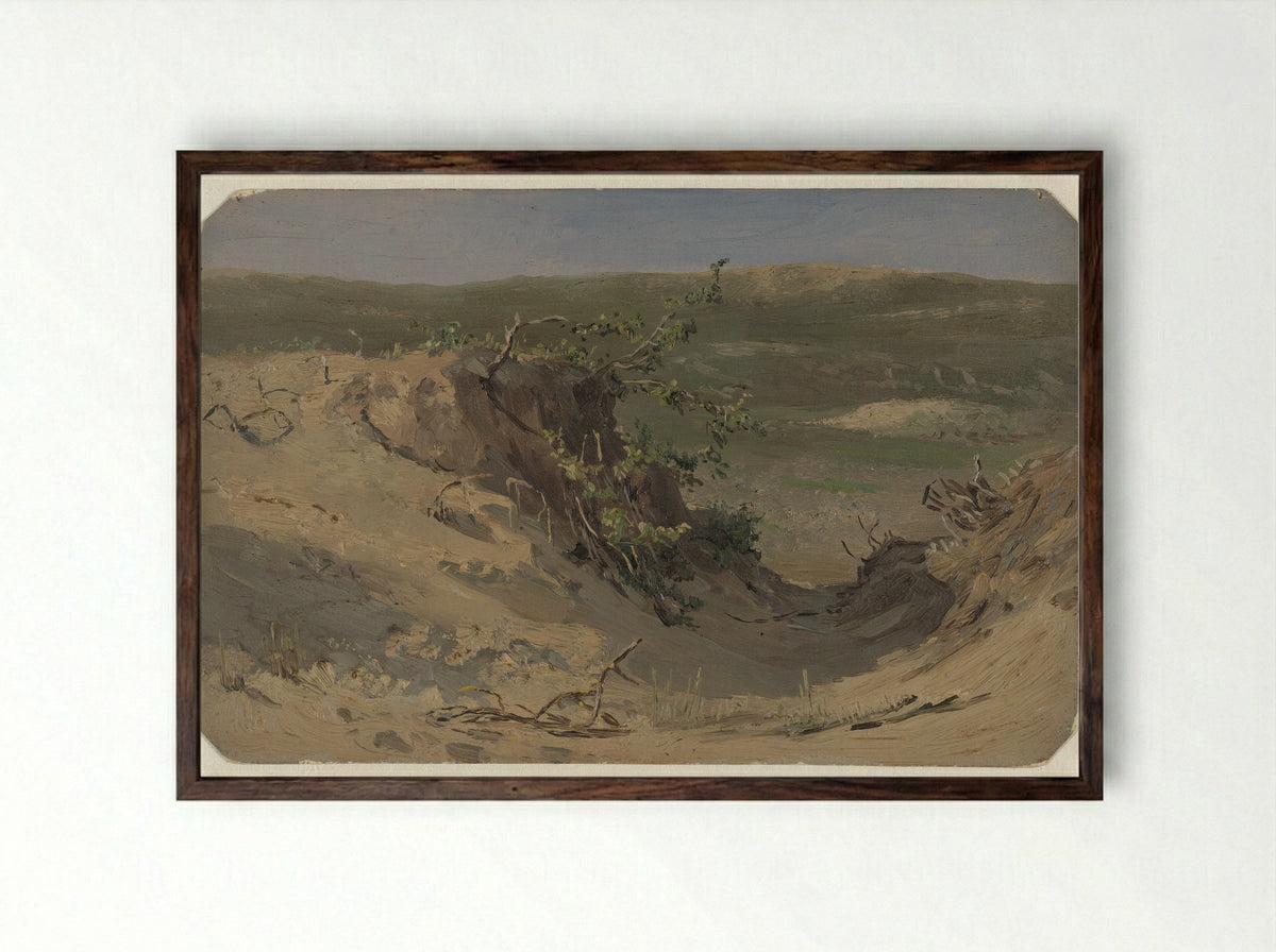 Duinpan - Jan Willem van Borselen - Framed Print Dark Wood