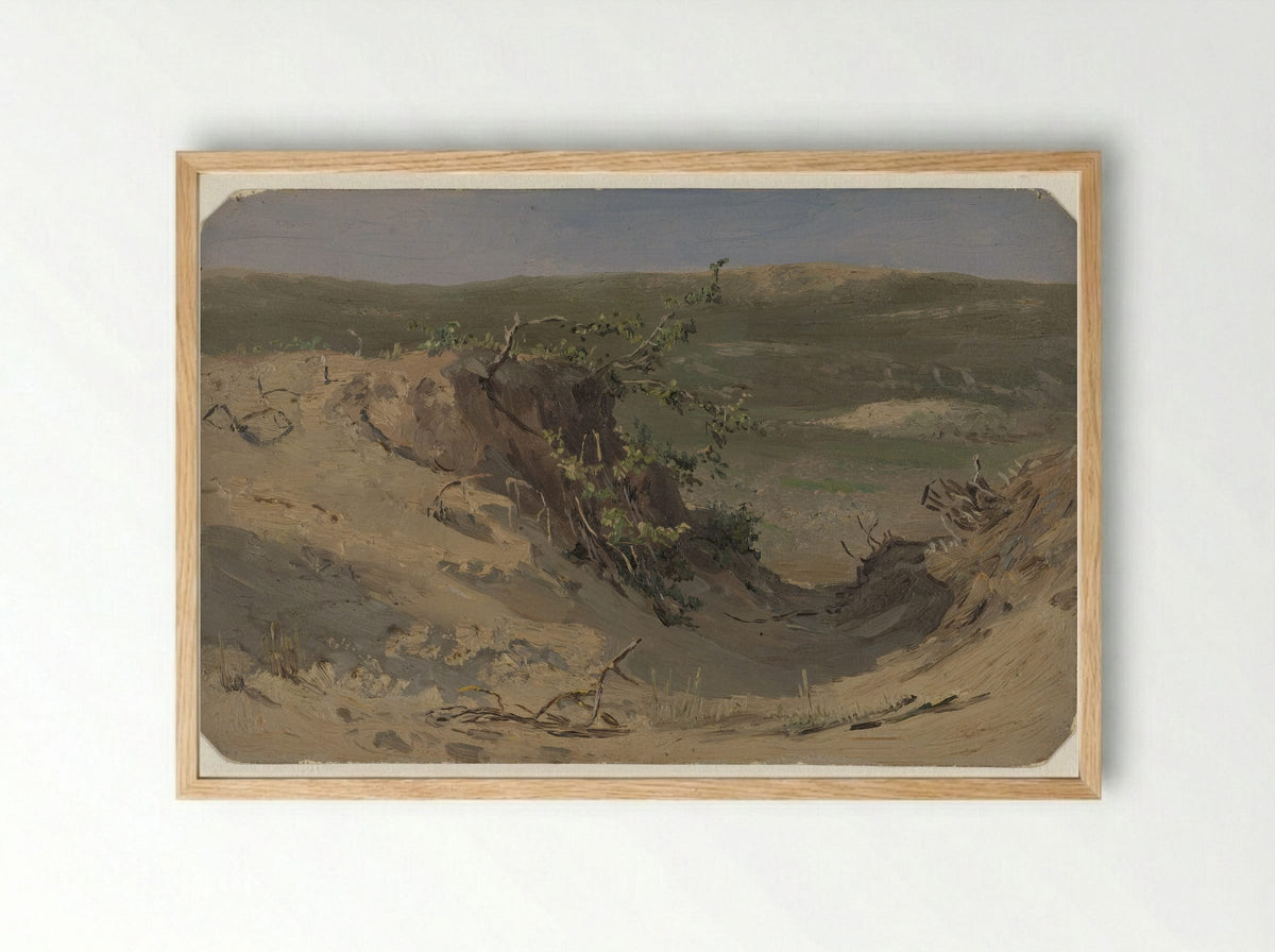 Duinpan - Jan Willem van Borselen - Framed Print Wood