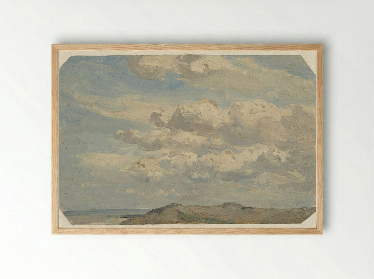 Duintop met links de zee - Jan Willem van Borselen - Framed Print Wood
