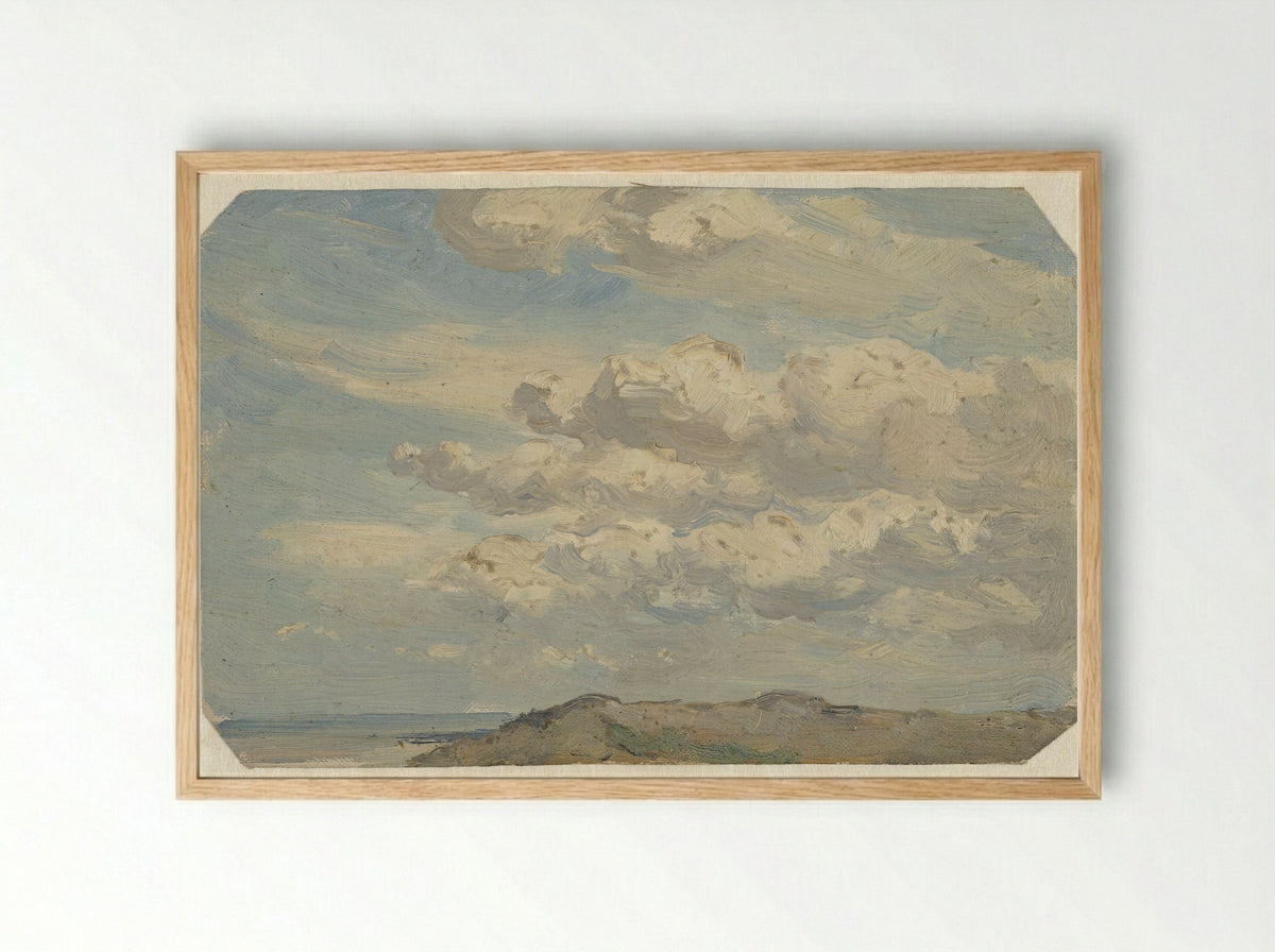 Duintop met links de zee - Jan Willem van Borselen - Framed Print Wood