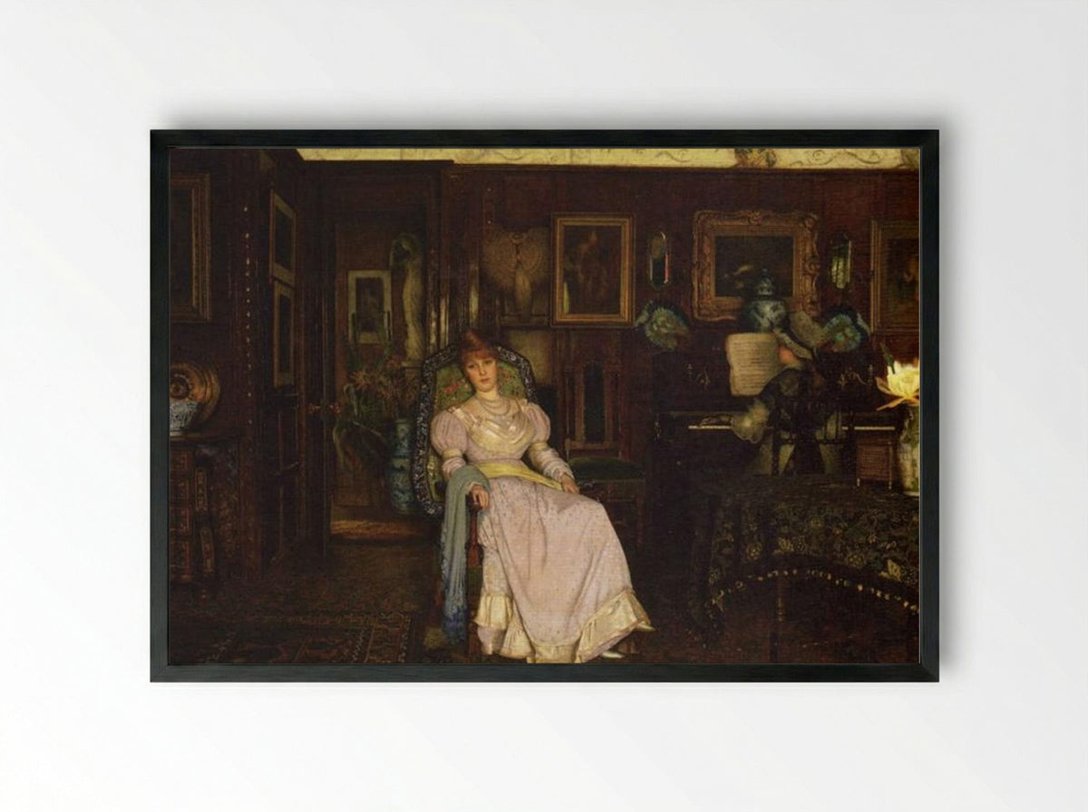 Dulce Domum - John Atkinson Grimshaw - Framed Print Black