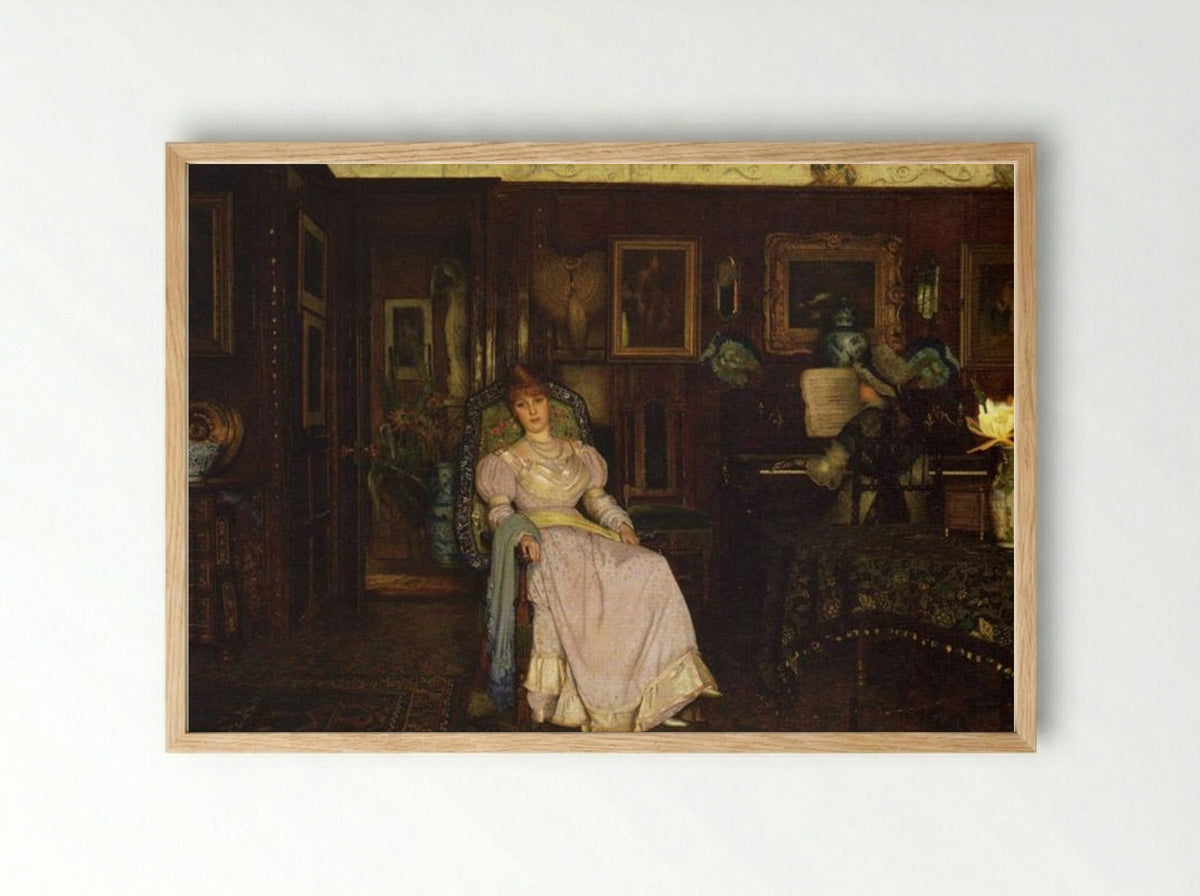 Dulce Domum - John Atkinson Grimshaw - Framed Print Wood