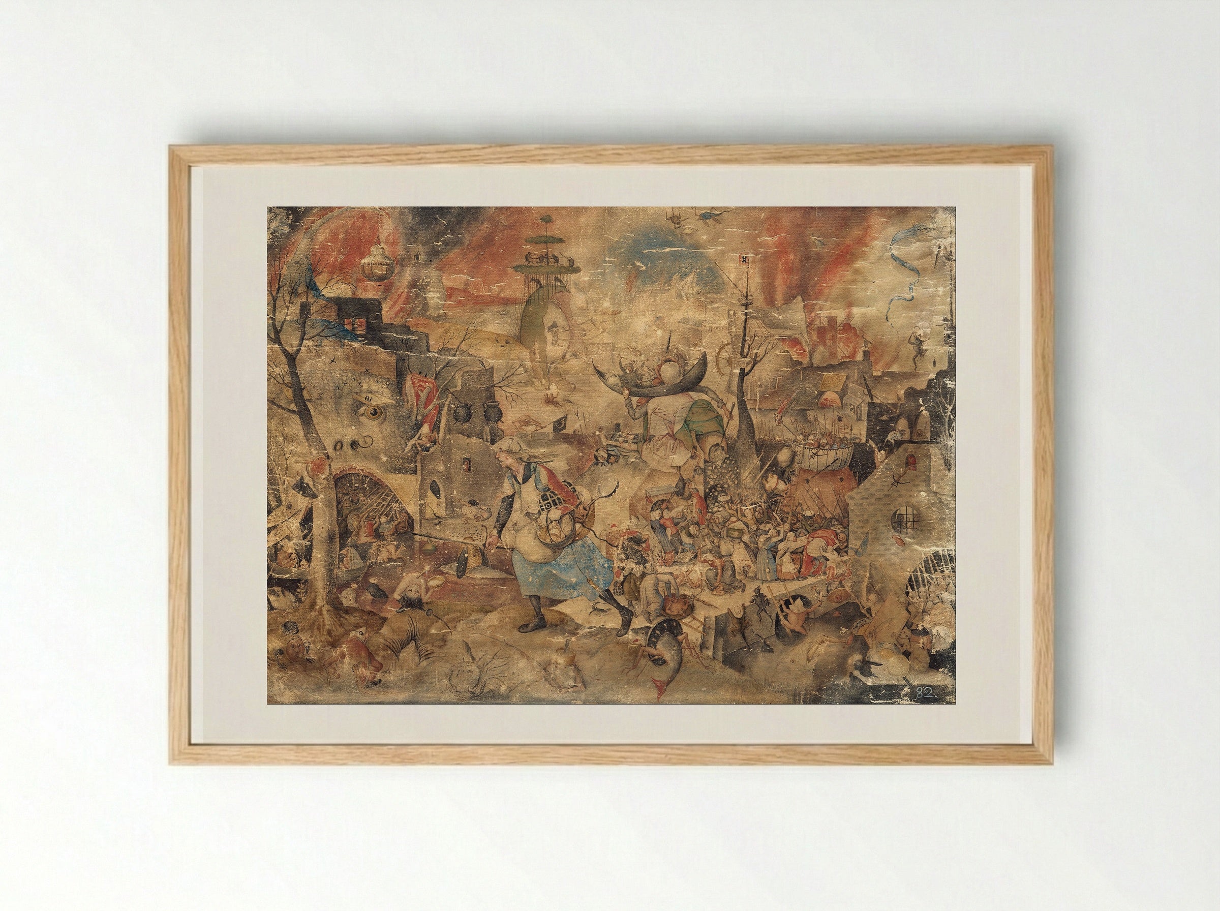 Dulle Griet (Mad Meg) - Pieter Bruegel the Elder - Framed Print Wood