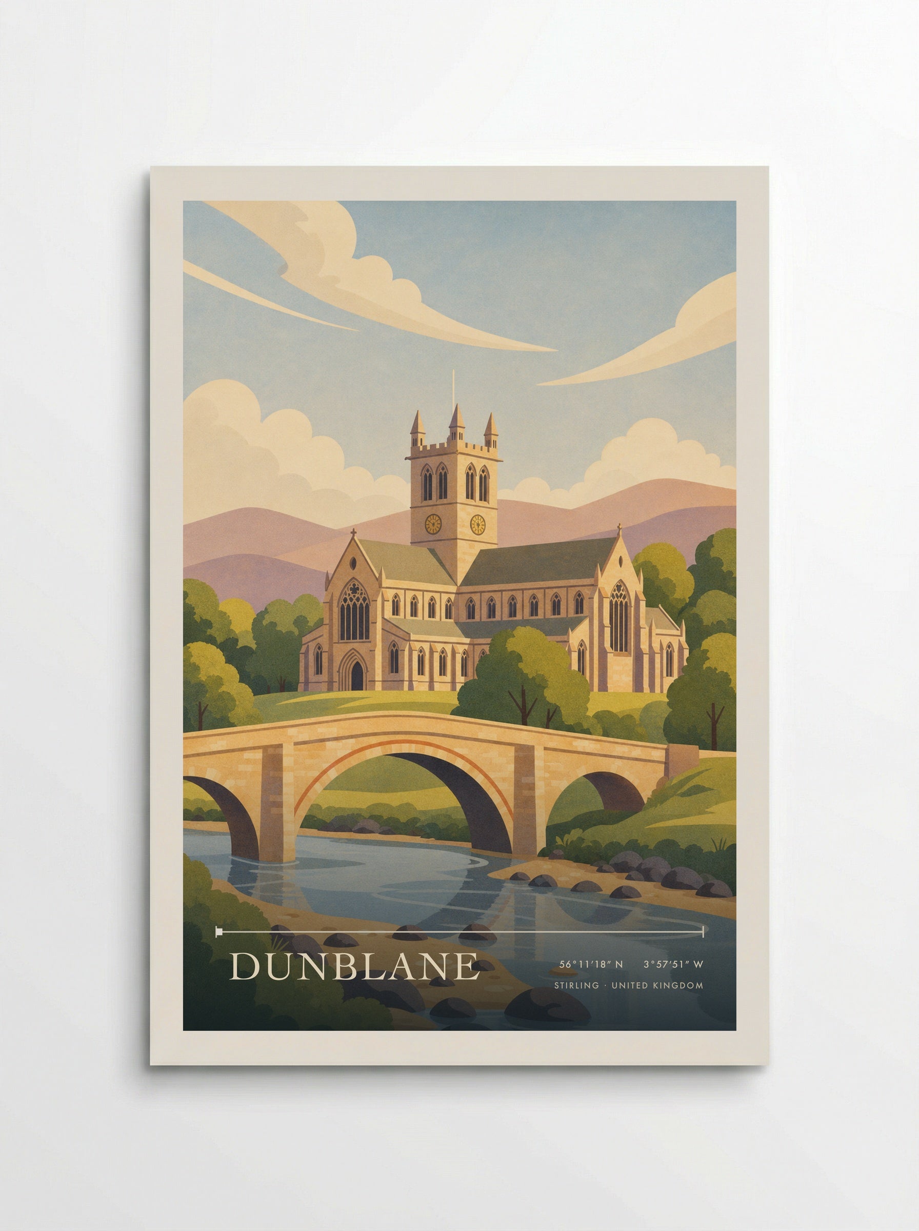 Dunblane Stirling United Kingdom Travel Poster - Poster