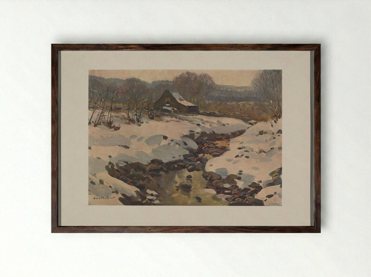 Dune Landscape with Farmhouse - Louis van Soest - Framed Print Dark Wood