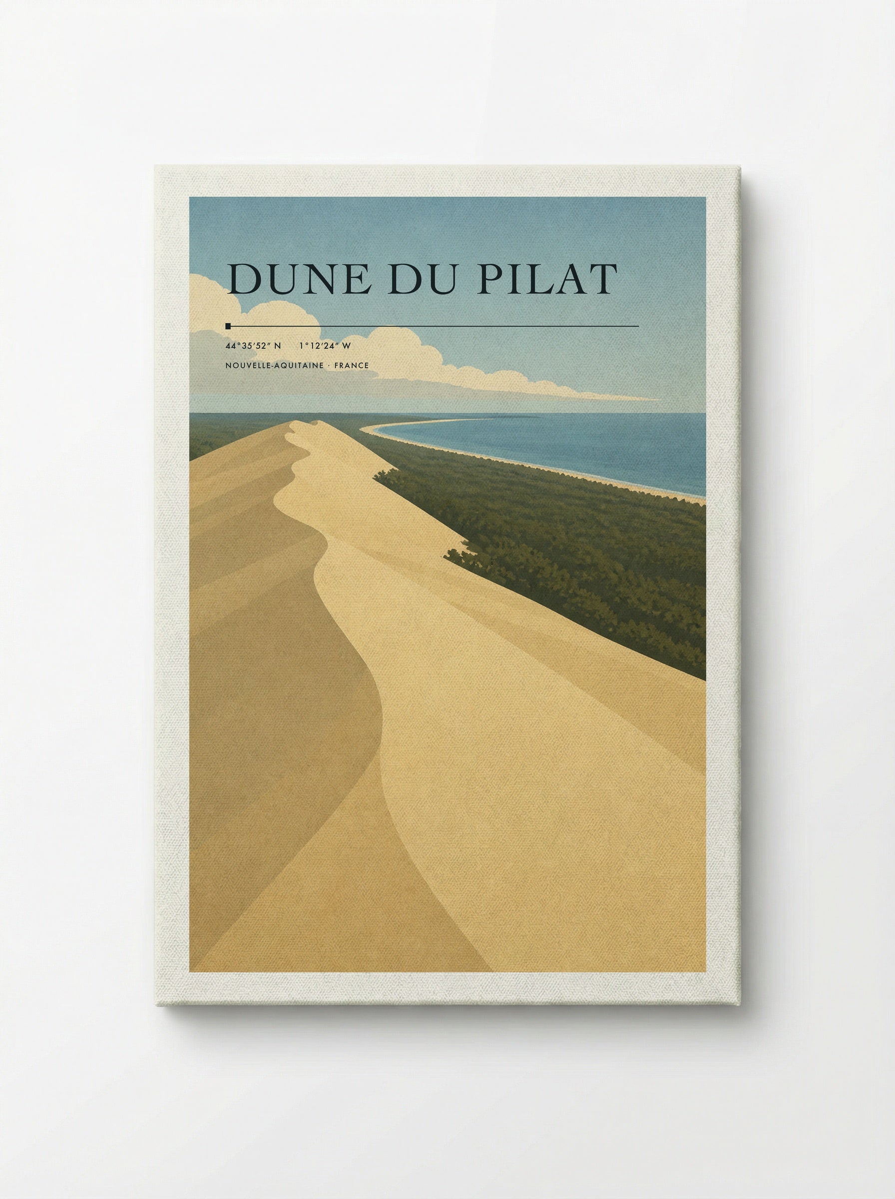 Dune du Pilat Travel Poster Artwork - Canvas