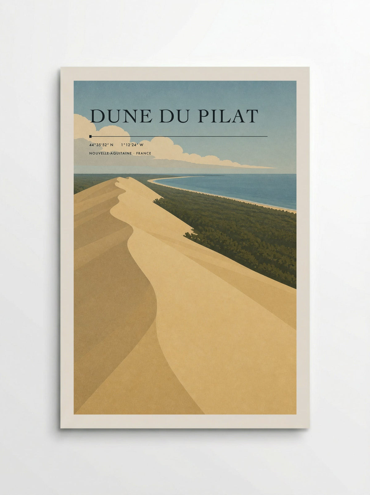 Dune du Pilat travel poster print