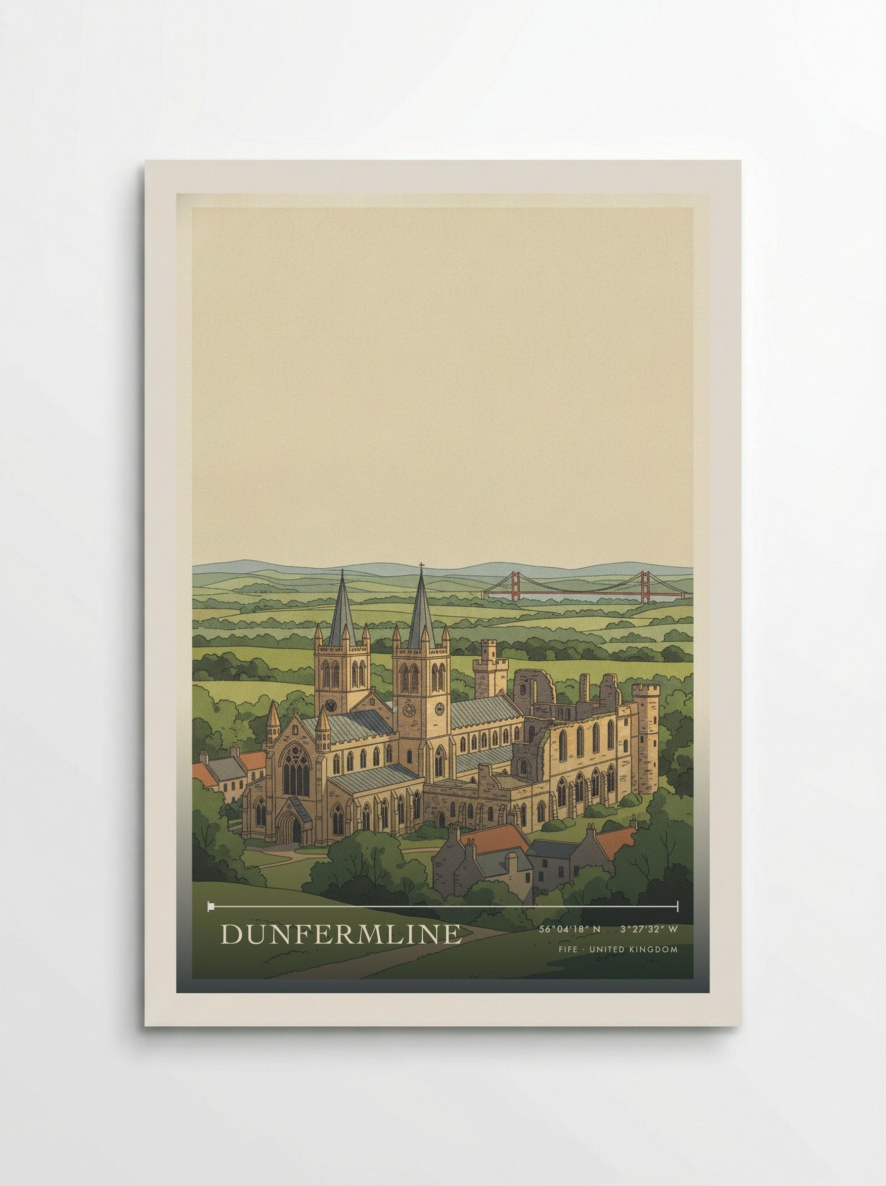 Dunfermline Fife United Kingdom Travel Poster - Poster