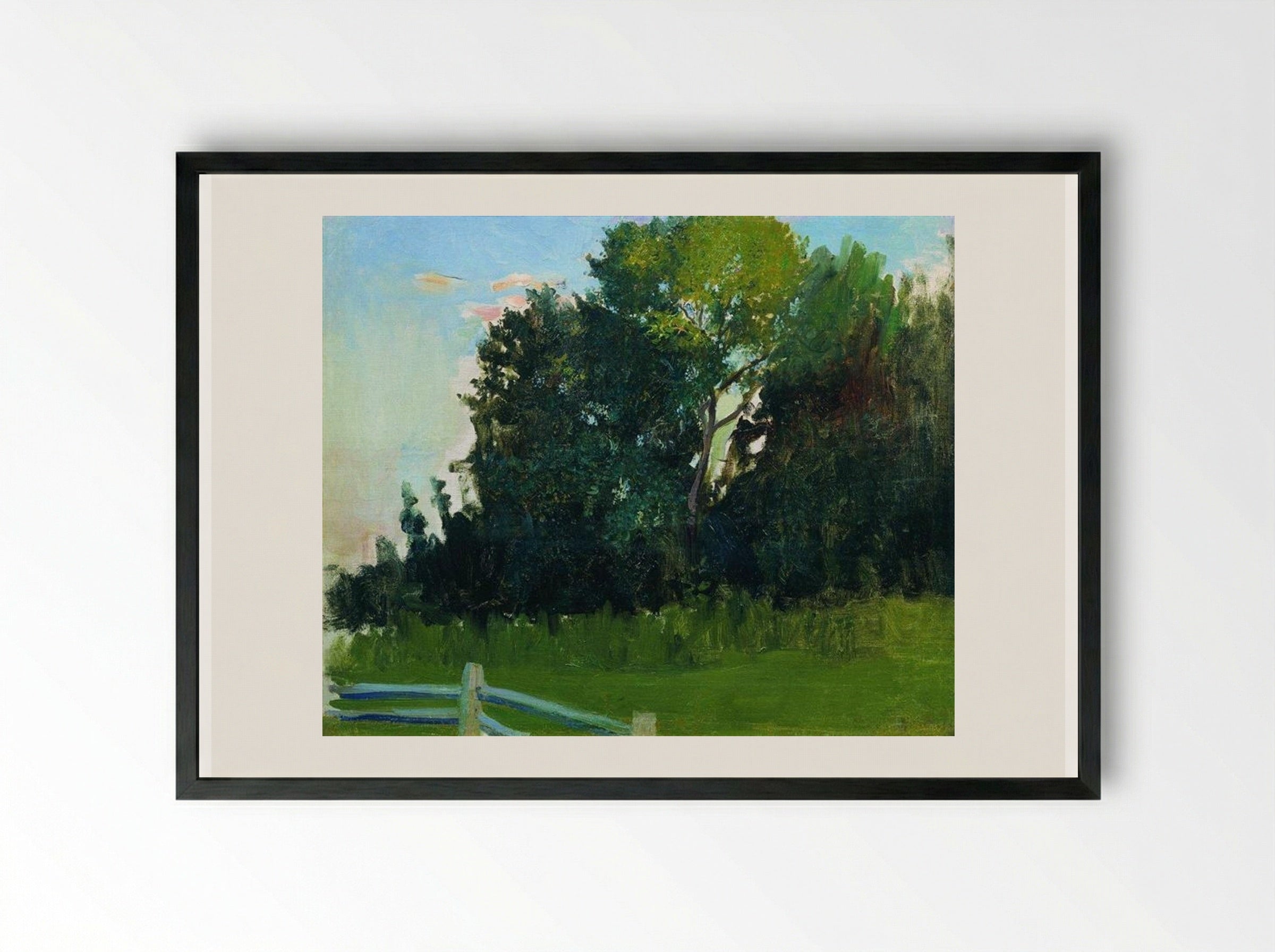 Dunka's Grove, Estate of the Polenovs - Boris Kustodiev - Framed Print Black