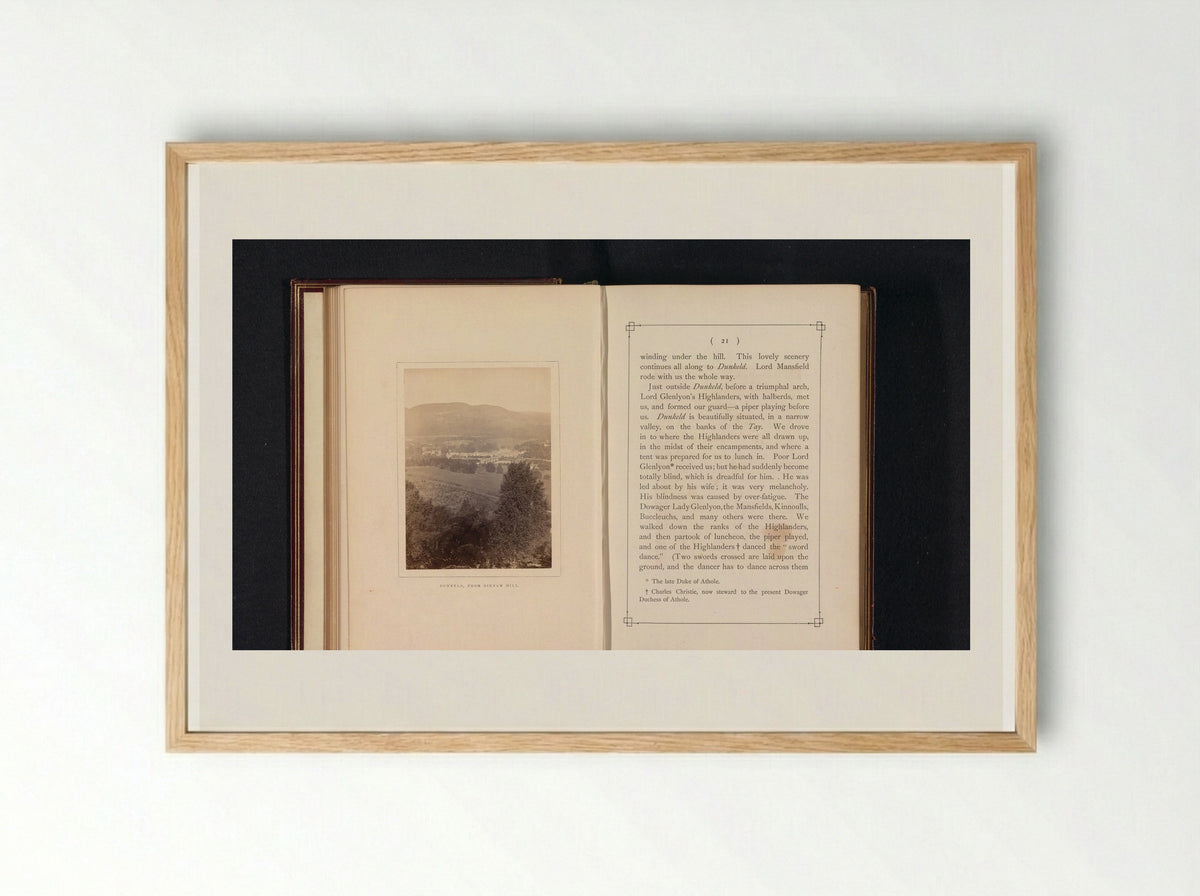 Dunkeld, from Birnam Hill - George Washington Wilson - Framed Print Wood