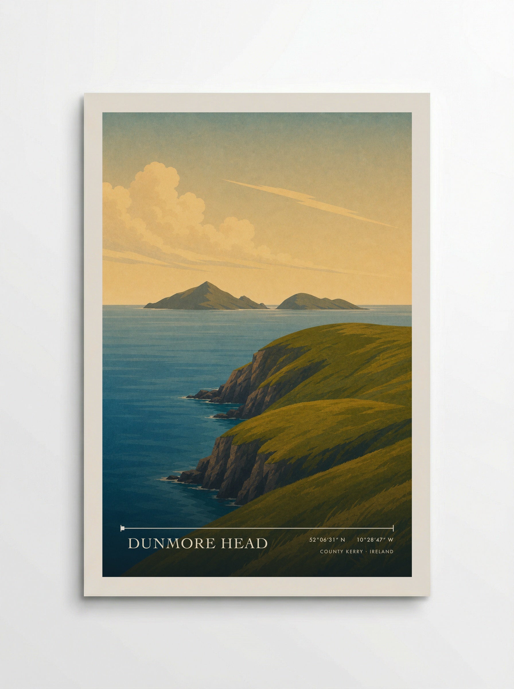 Dunmore Head County Kerry Ireland Travel Poster - Poster