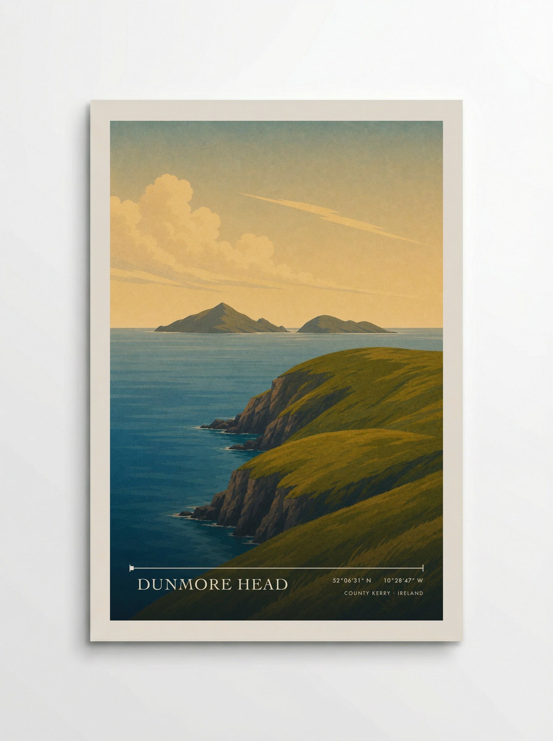 Dunmore Head County Kerry Ireland Travel Poster - Poster