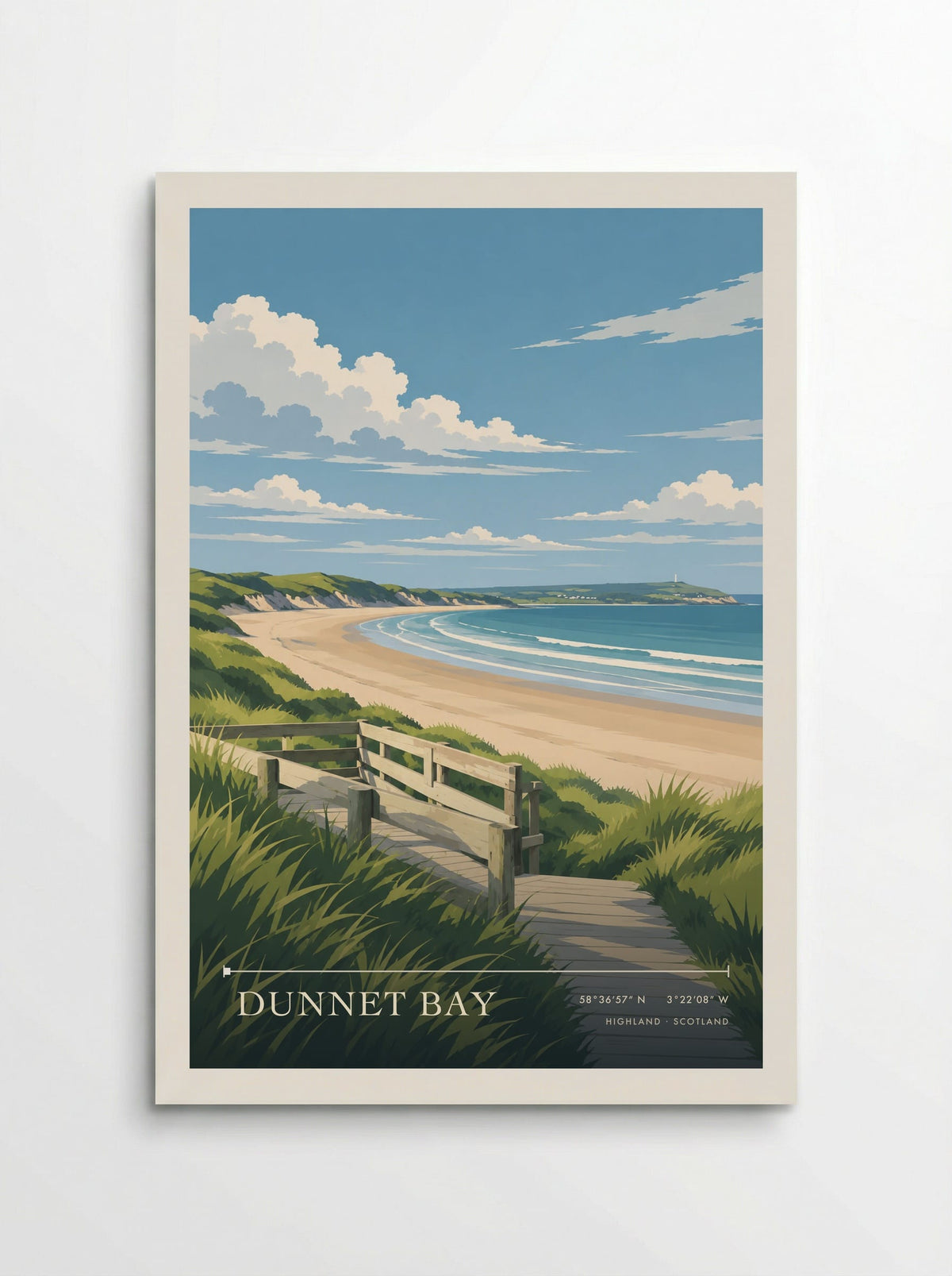 Dunnet Bay, Highland | Travel Poster - Poster