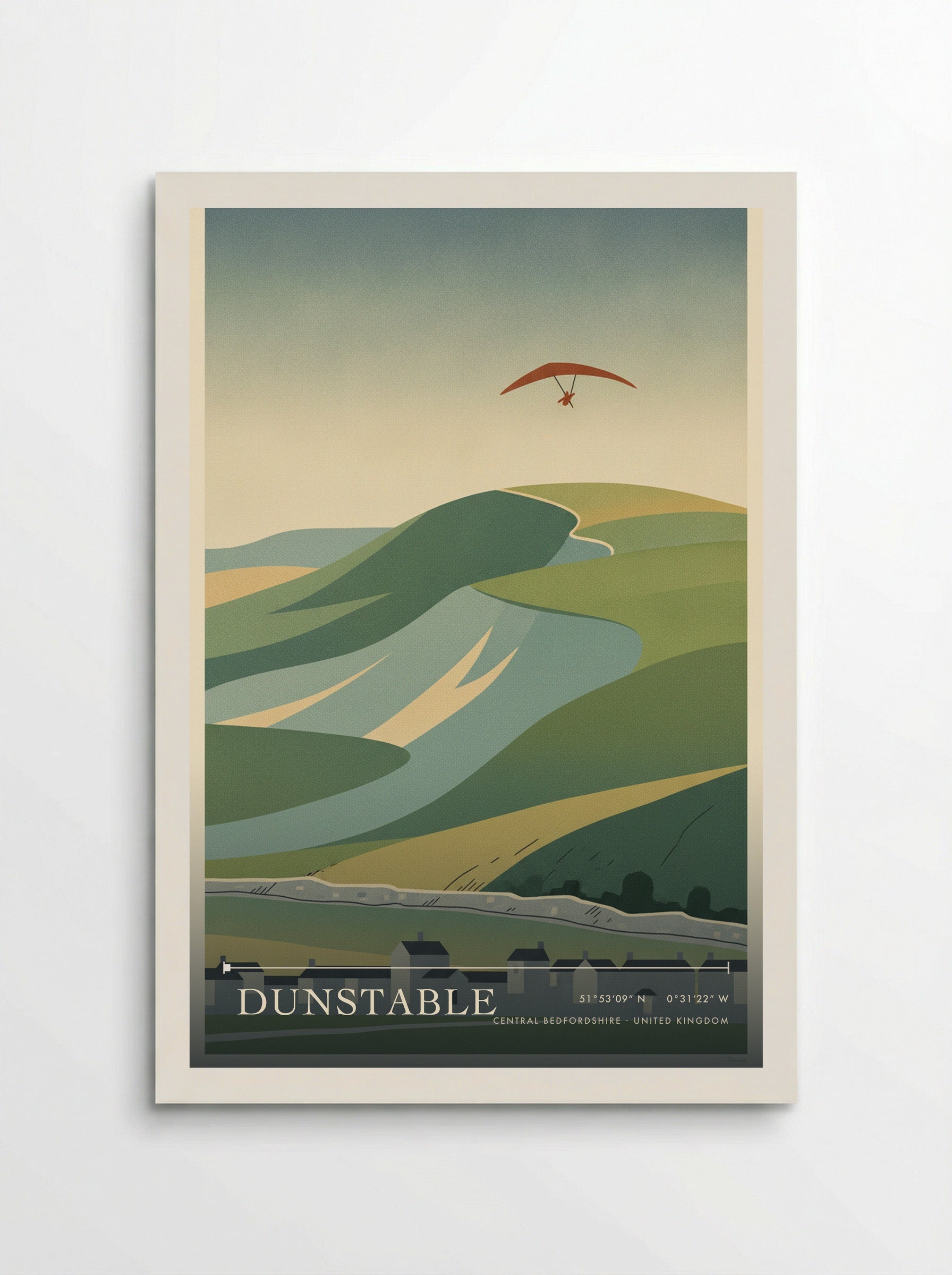 Dunstable Central Bedfordshire United Kingdom Travel Poster - Poster