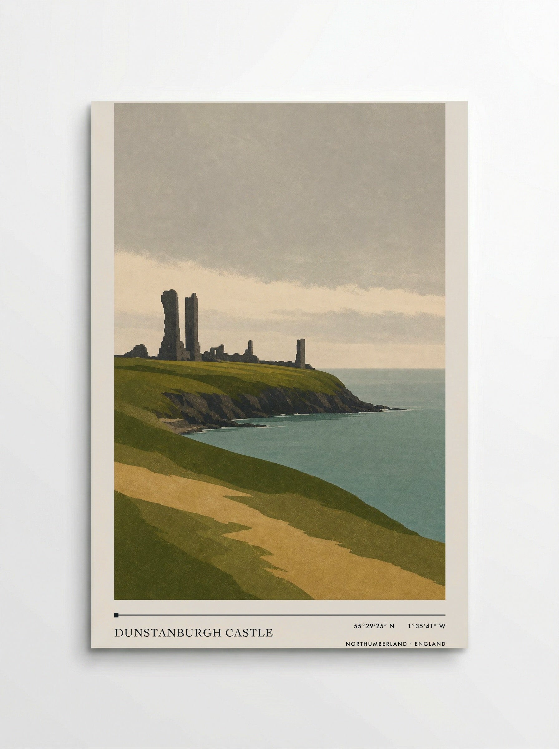 Dunstanburgh Castle Travel Poster Artwork - Poster