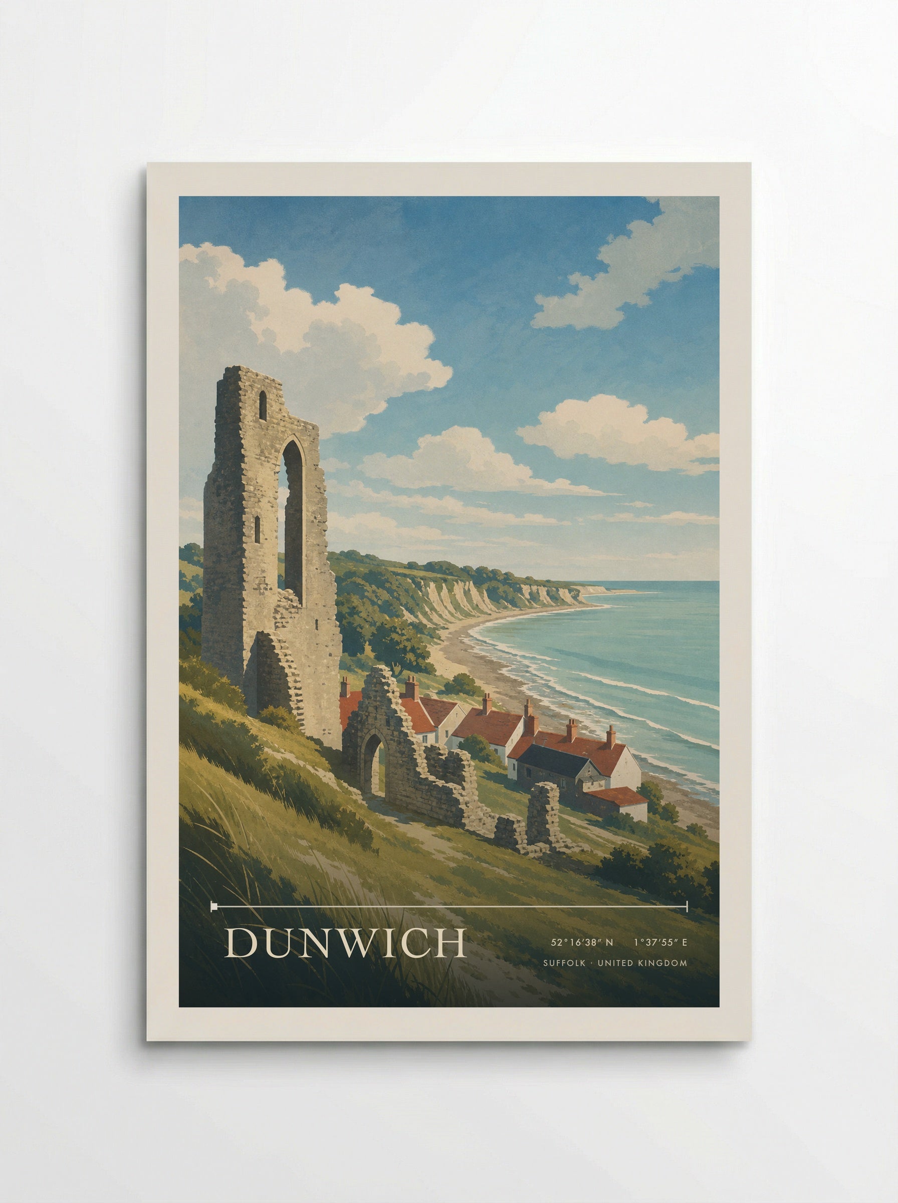 Dunwich Suffolk United Kingdom Travel Poster - Poster