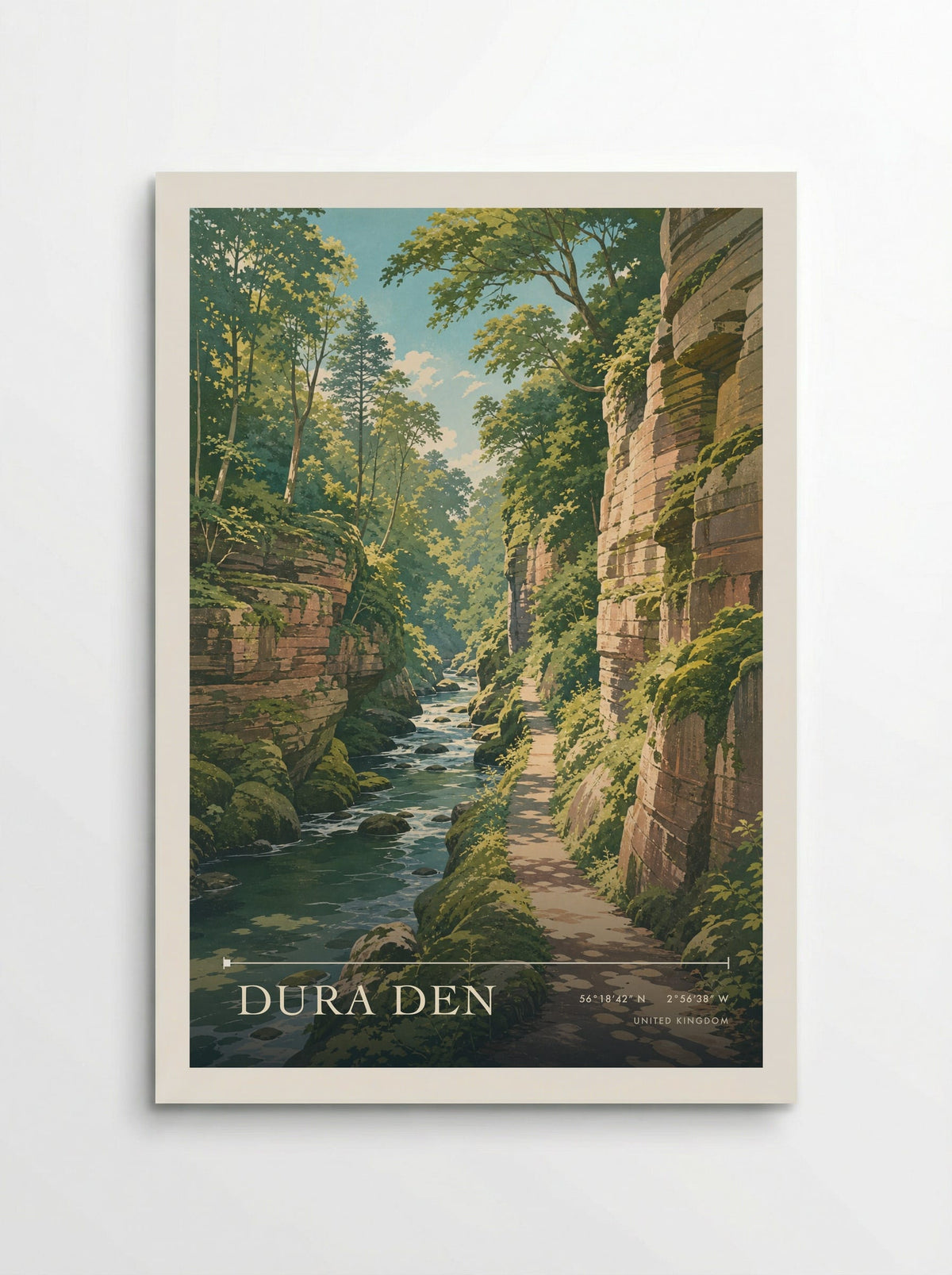 Dura Den United Kingdom Travel Poster - Poster