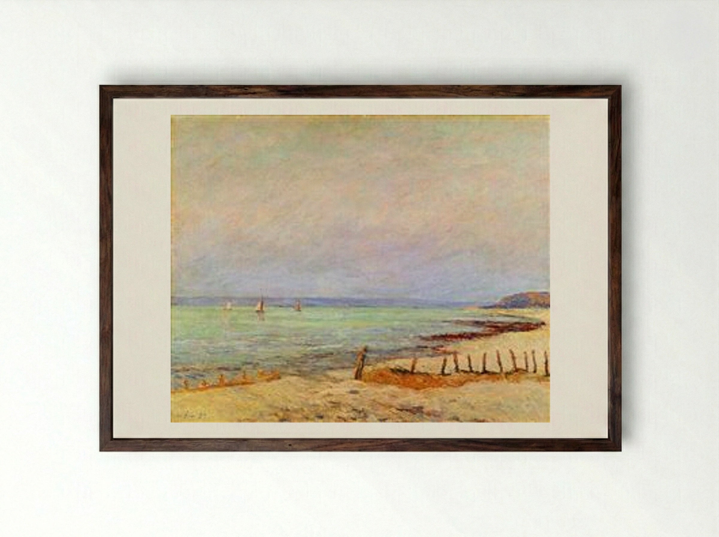 Dusk - Maxime Maufra - Framed Print Dark Wood