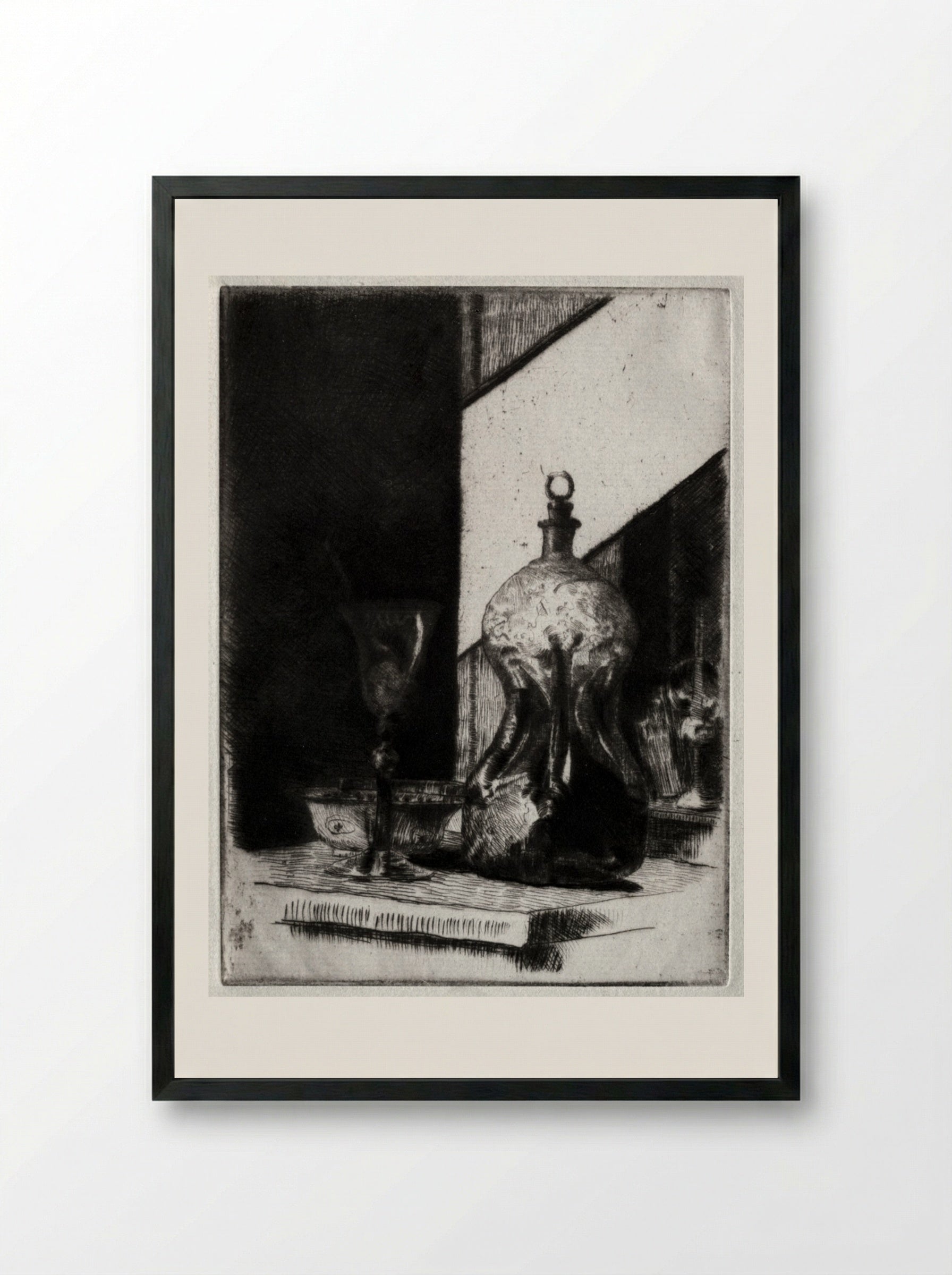 Dutch Schnapps - Julian Alden Weir - Framed Print Black