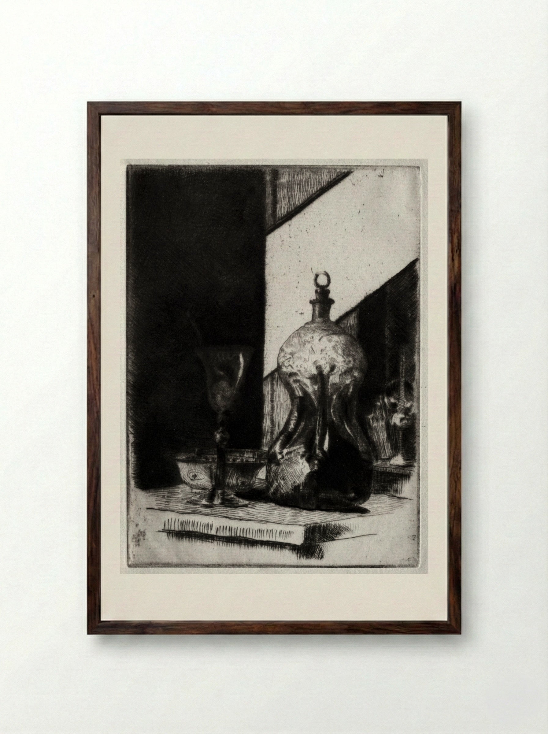 Dutch Schnapps - Julian Alden Weir - Framed Print Dark Wood