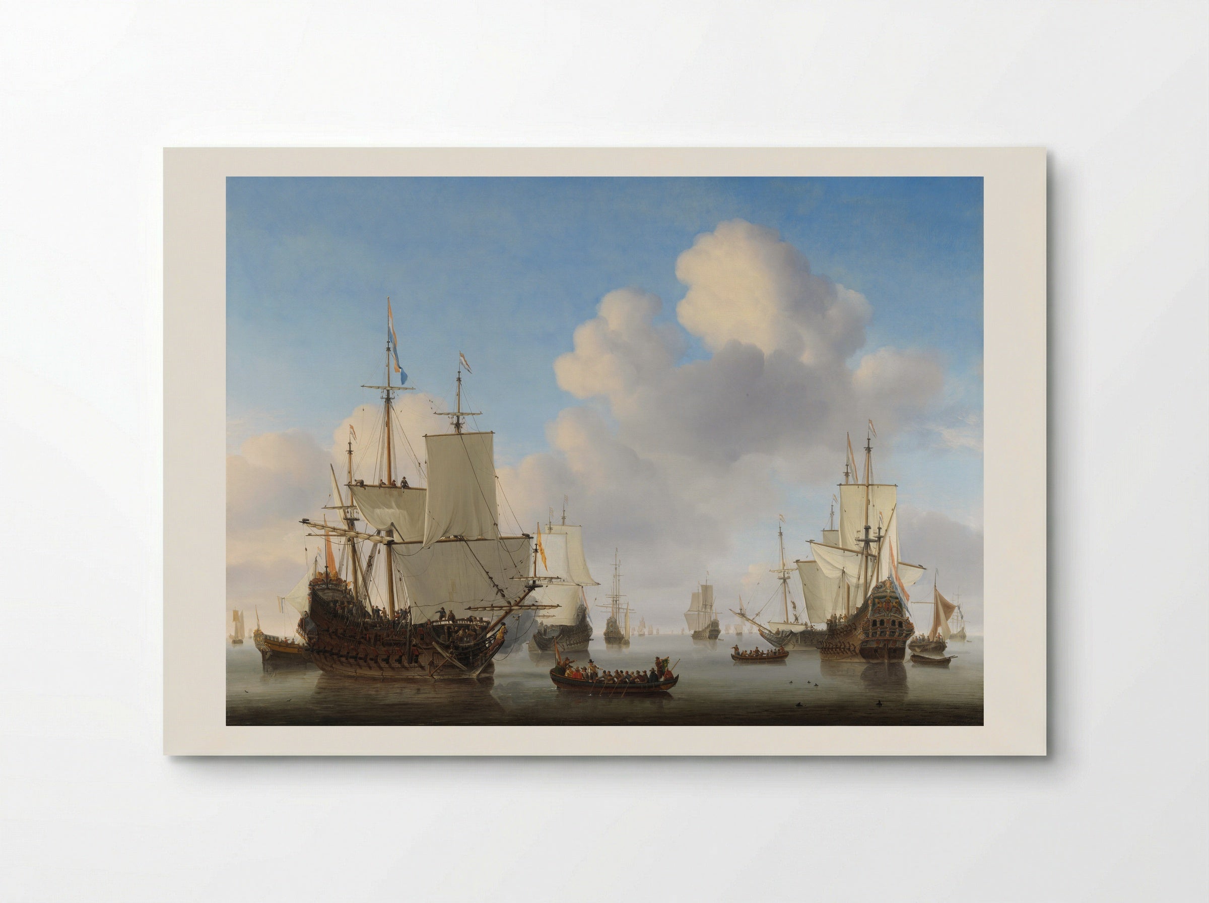 Dutch Ships in a Calm Sea - Willem van de Velde the Younger - Poster