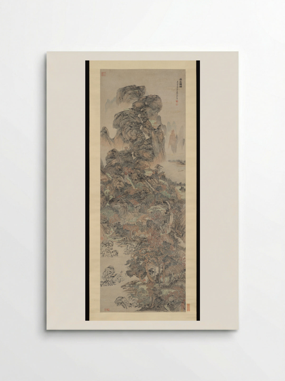 Dwellings of the Immortals Amid Streams and Mountains - Wen Boren - Poster