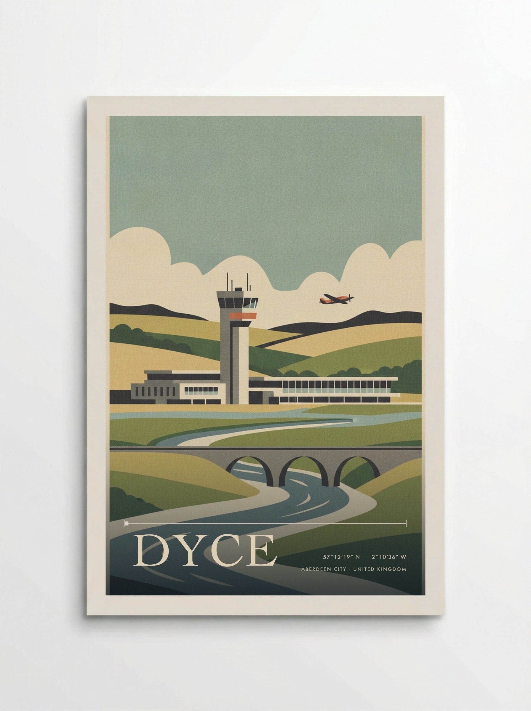 Dyce Aberdeen City United Kingdom Travel Poster - Poster