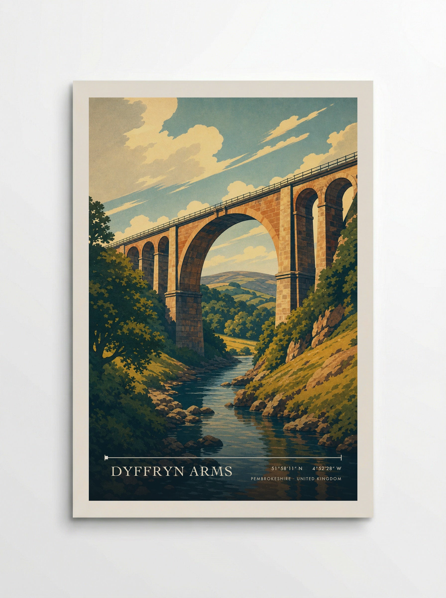 Dyffryn Arms Pembrokeshire United Kingdom Travel Poster - Poster