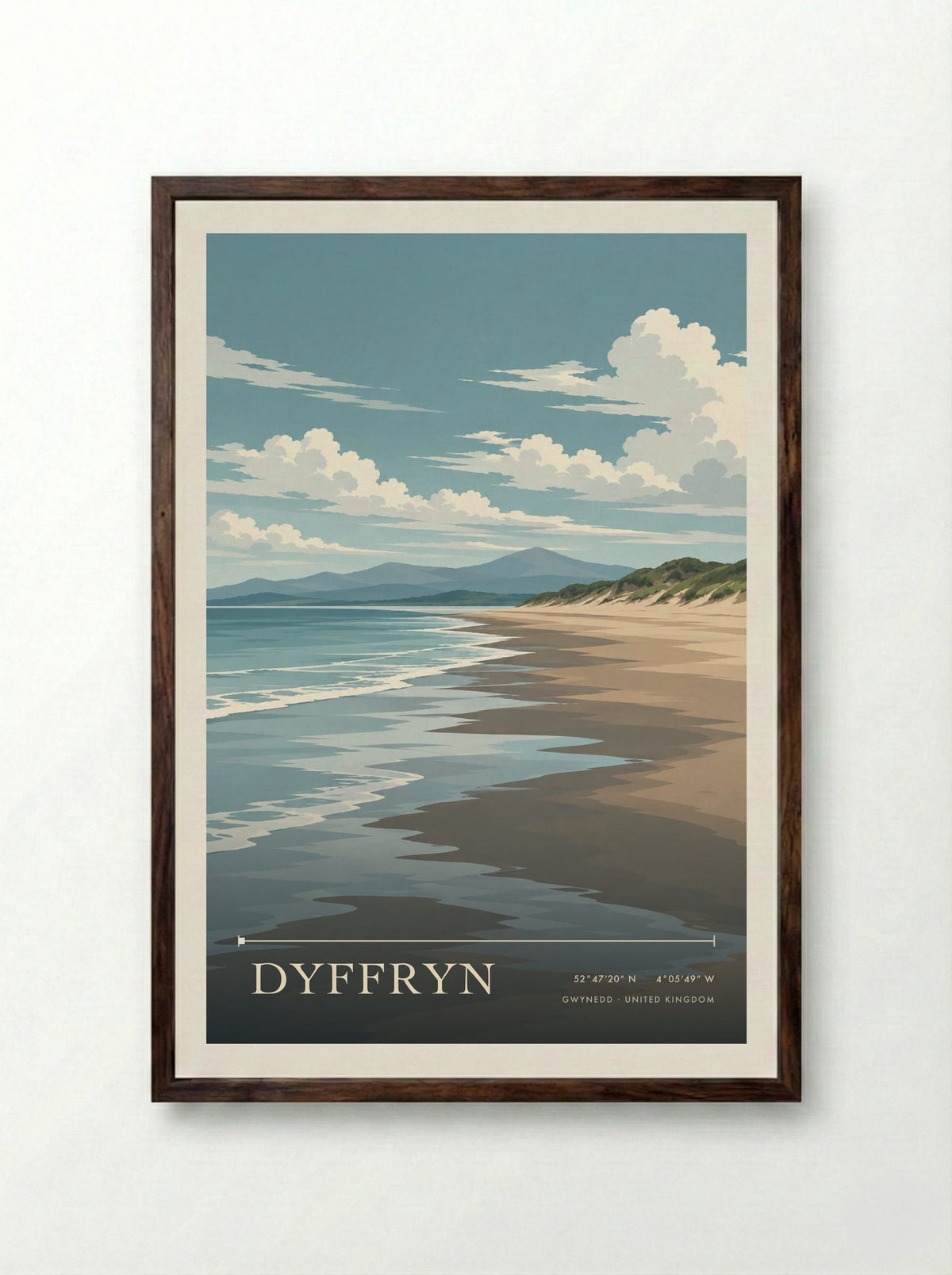 Dyffryn, Gwynedd | Travel Poster - Framed Print Dark Wood