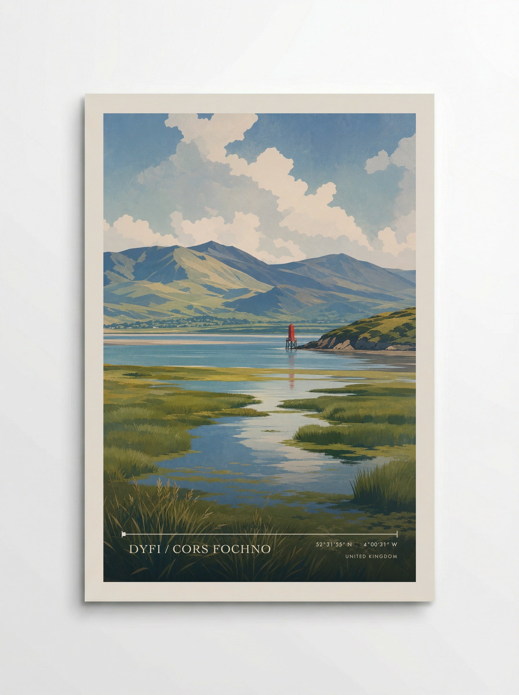 Dyfi / Cors Fochno United Kingdom Travel Poster - Poster