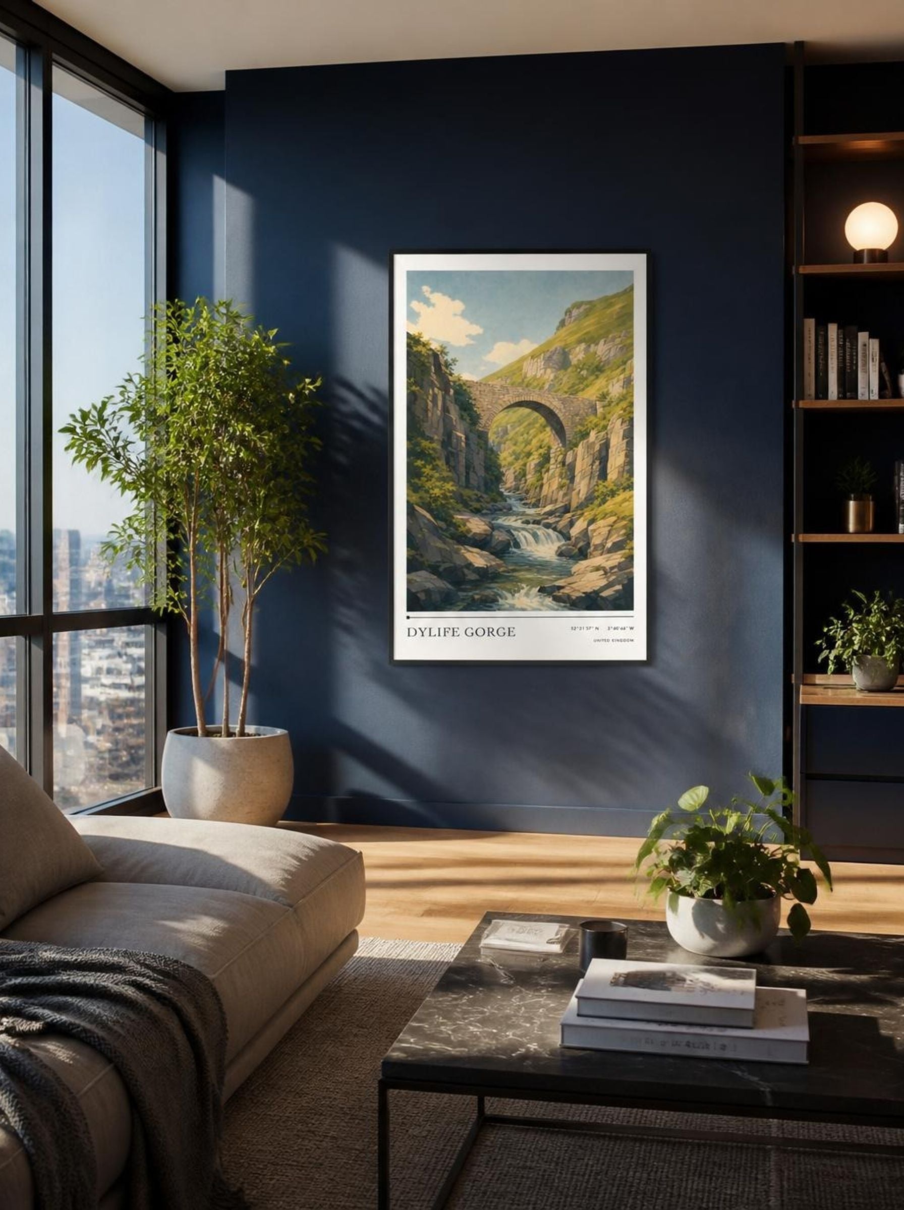 Dylife Gorge United Kingdom Travel Poster - Lifestyle