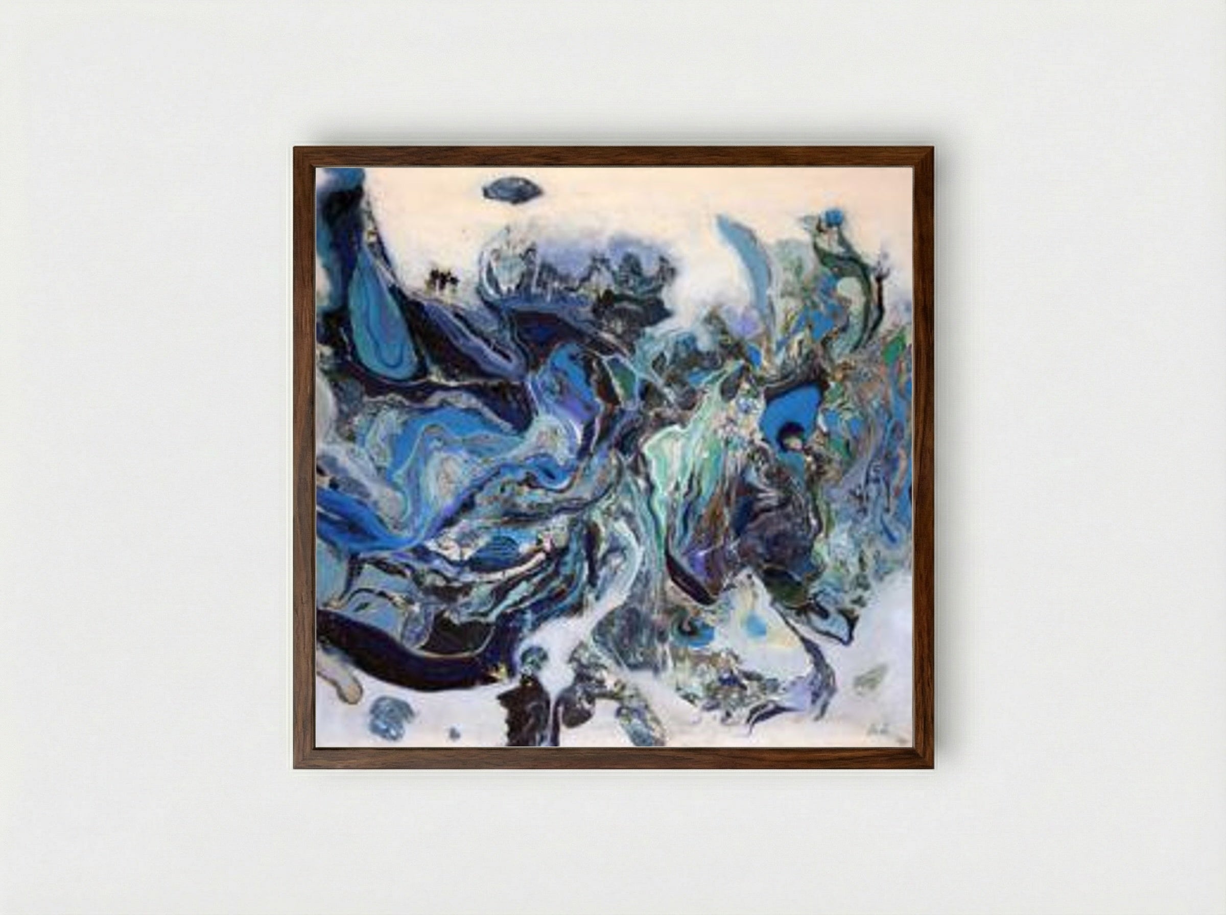 Dynamic Universe I - Romul Nutiu - Framed Print Dark Wood